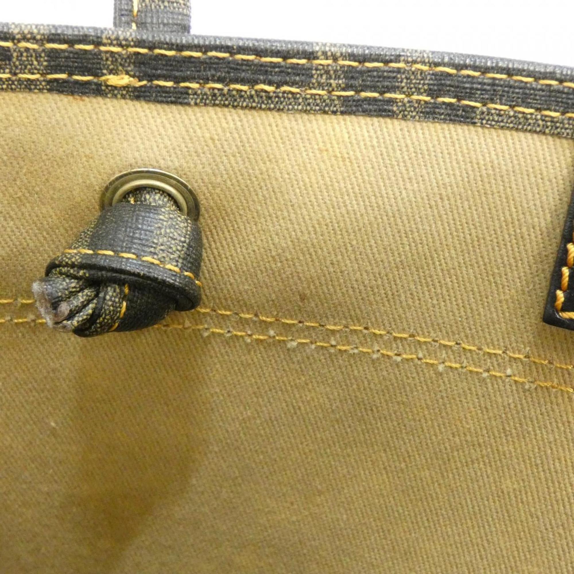 Fendi Beige Coated Canvas Leather Handbag (Pre-Owned)