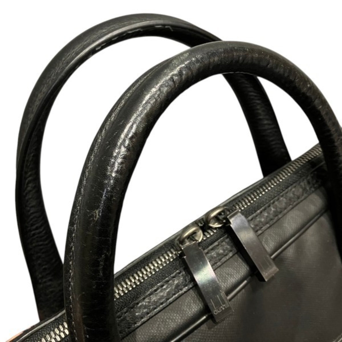 Dunhill Black Pvc Leather Briefcase Handbag (Pre-Owned)