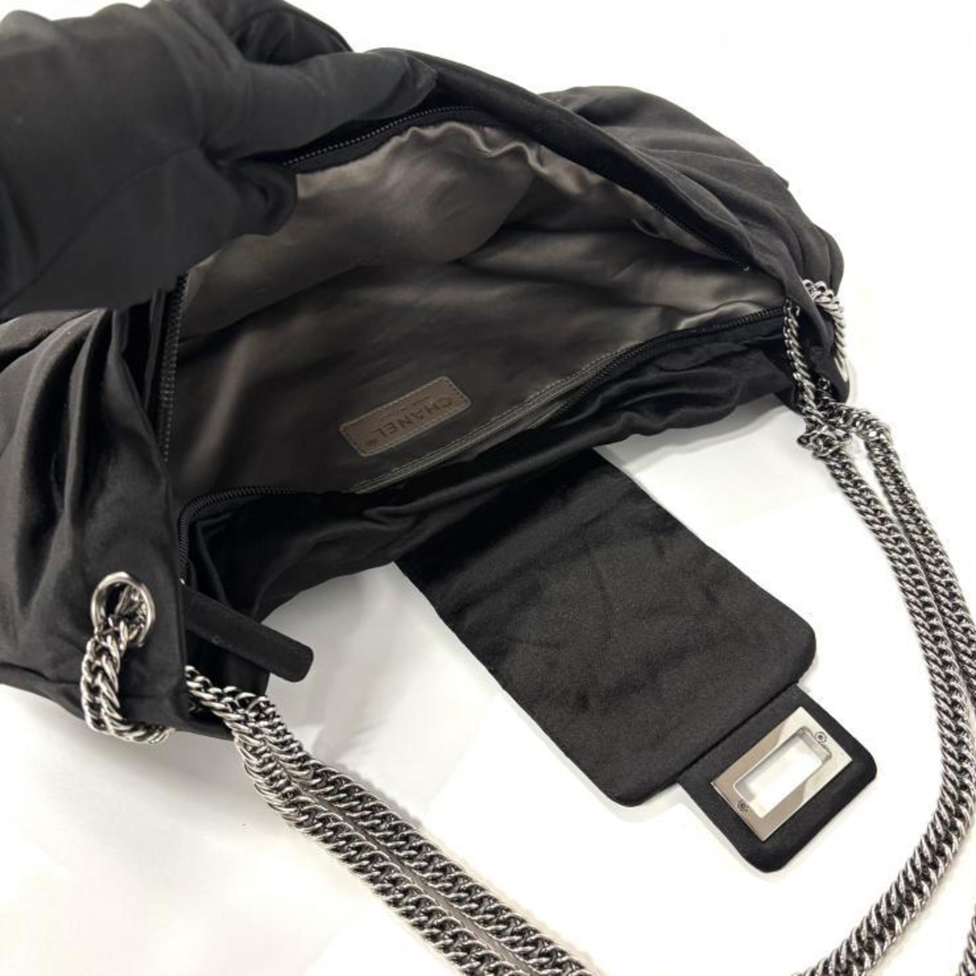 Chanel Black Satin Handbag (Pre-Owned)