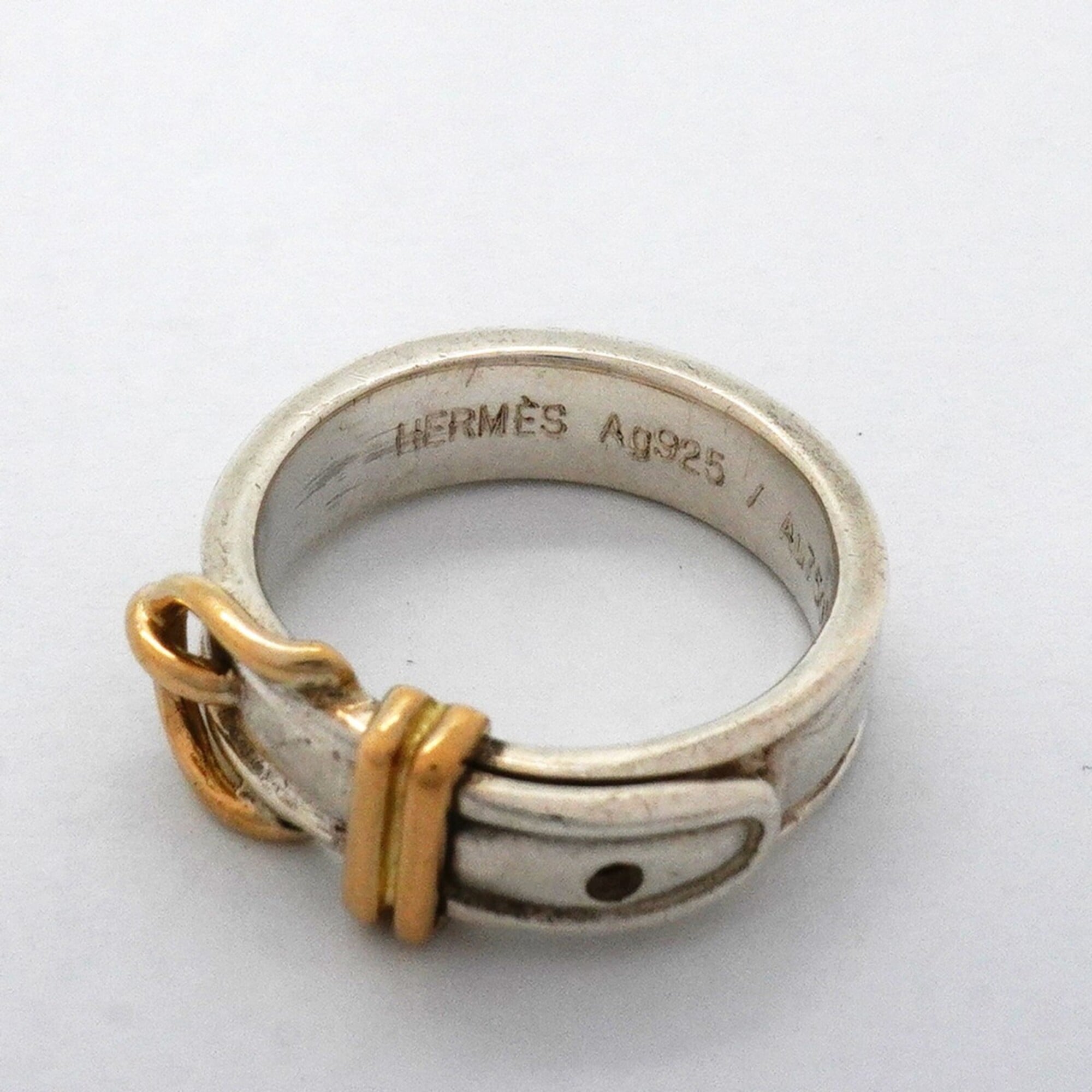 Hermes Yellow Gold (18K) Silver 925 Band Ring (Pre-Owned)