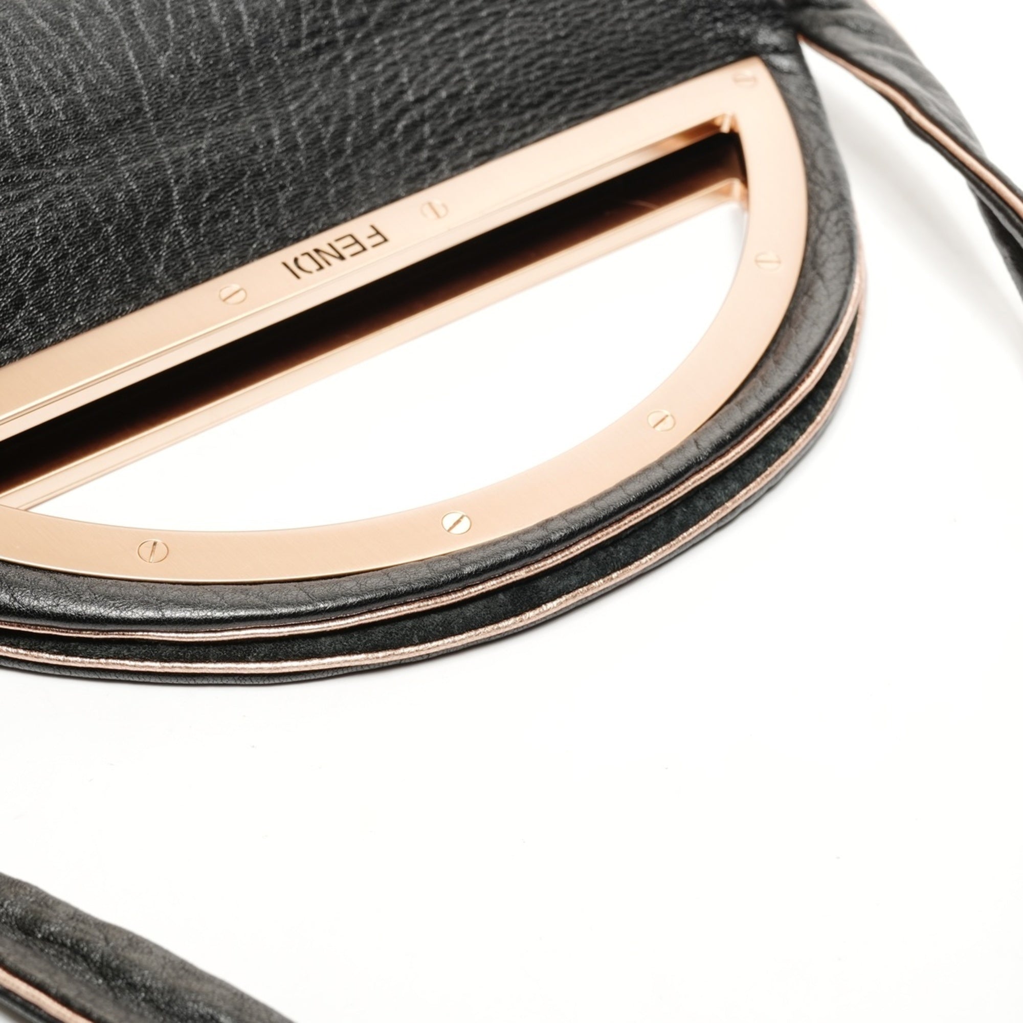 Fendi Black Leather Shoulder Bag (Pre-Owned)