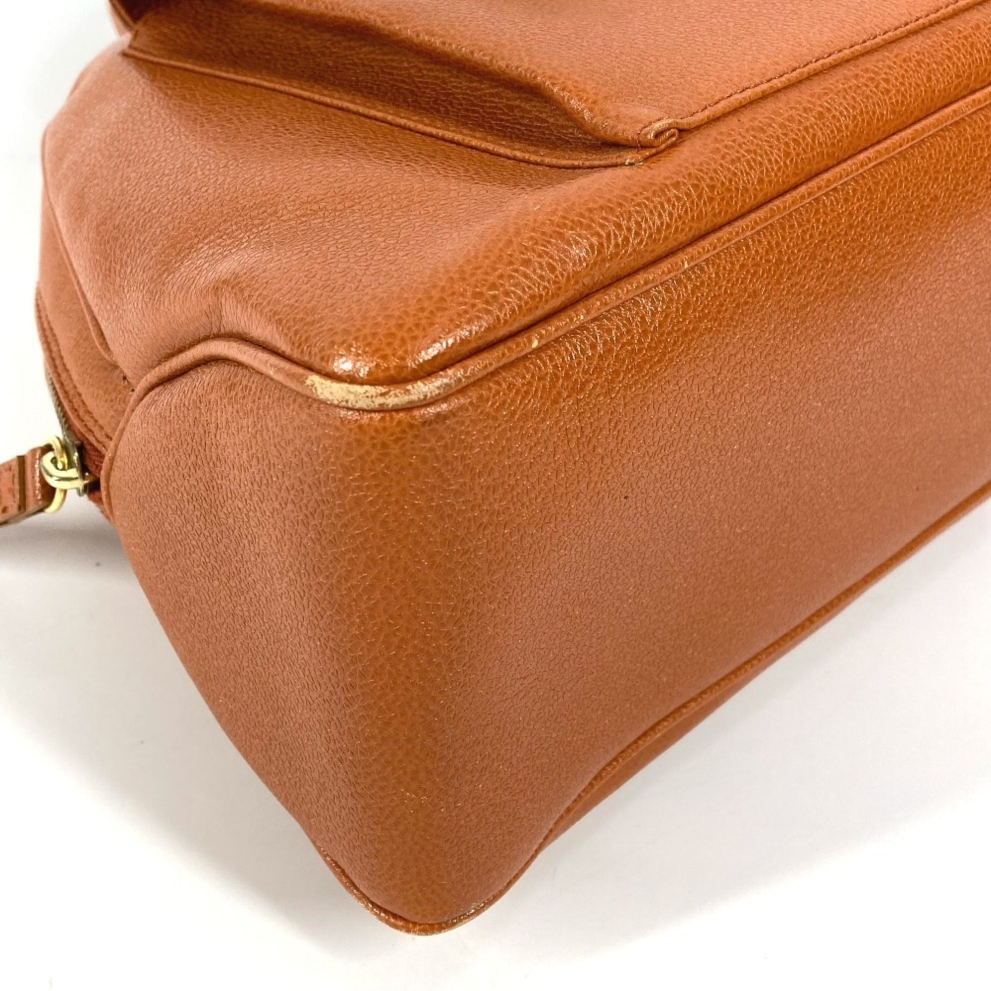 Bvlgari Brown Leather Boston Bag Shoulder Bag (Pre-Owned)