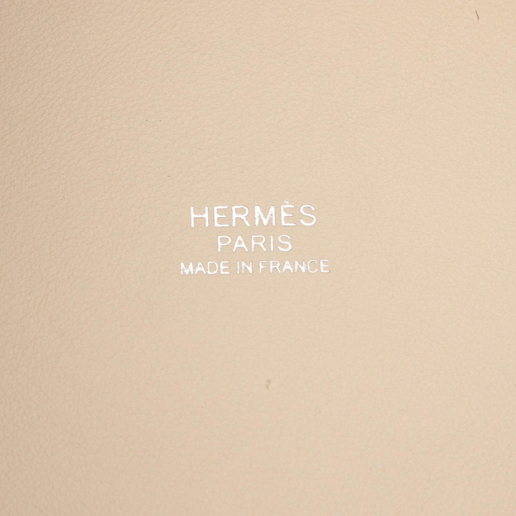 Hermes Blue Green Ivory Vert Swift Leather Handbag (Pre-Owned)