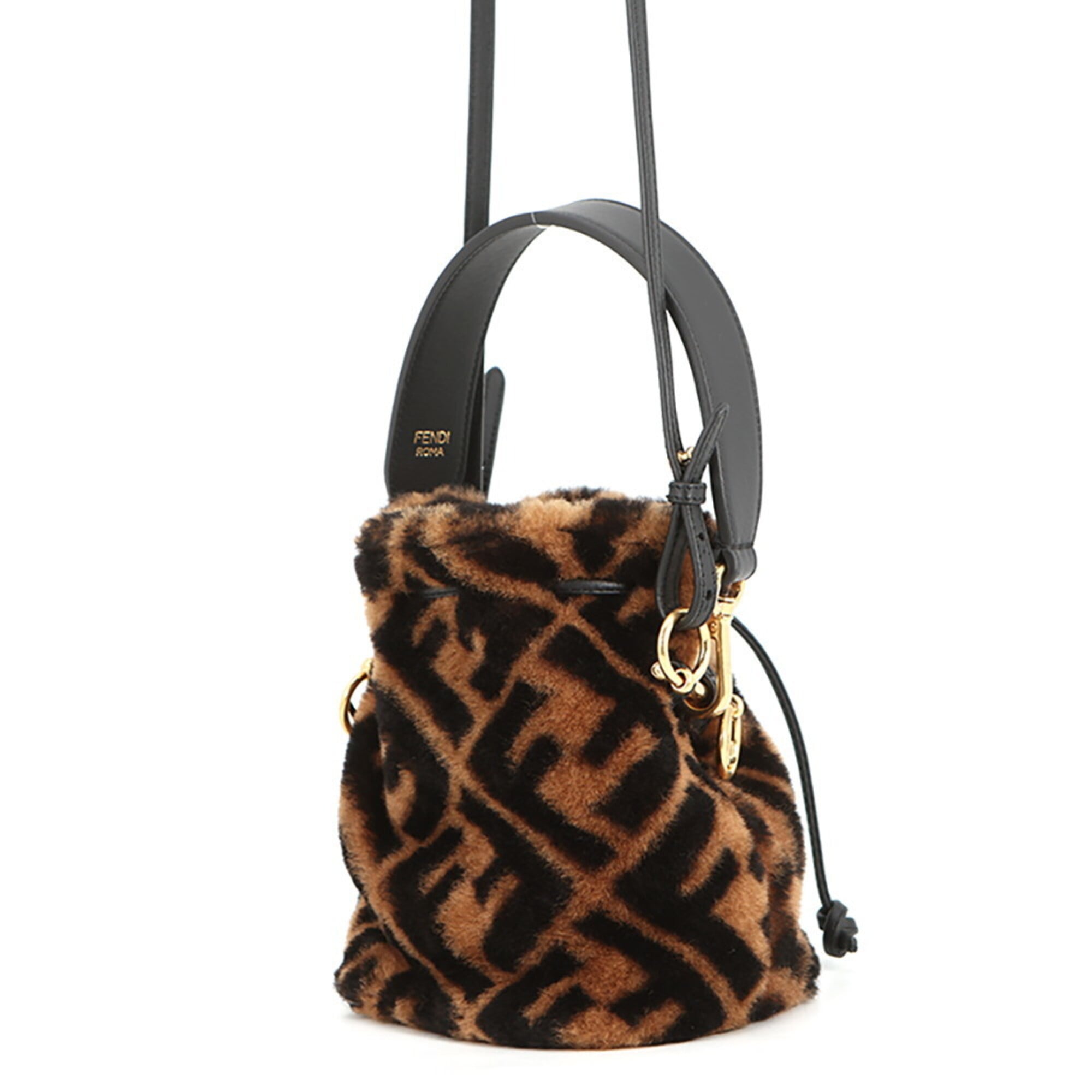 Fendi Brown Dark Brown Leather Handbag Shoulder Bag (Pre-Owned)