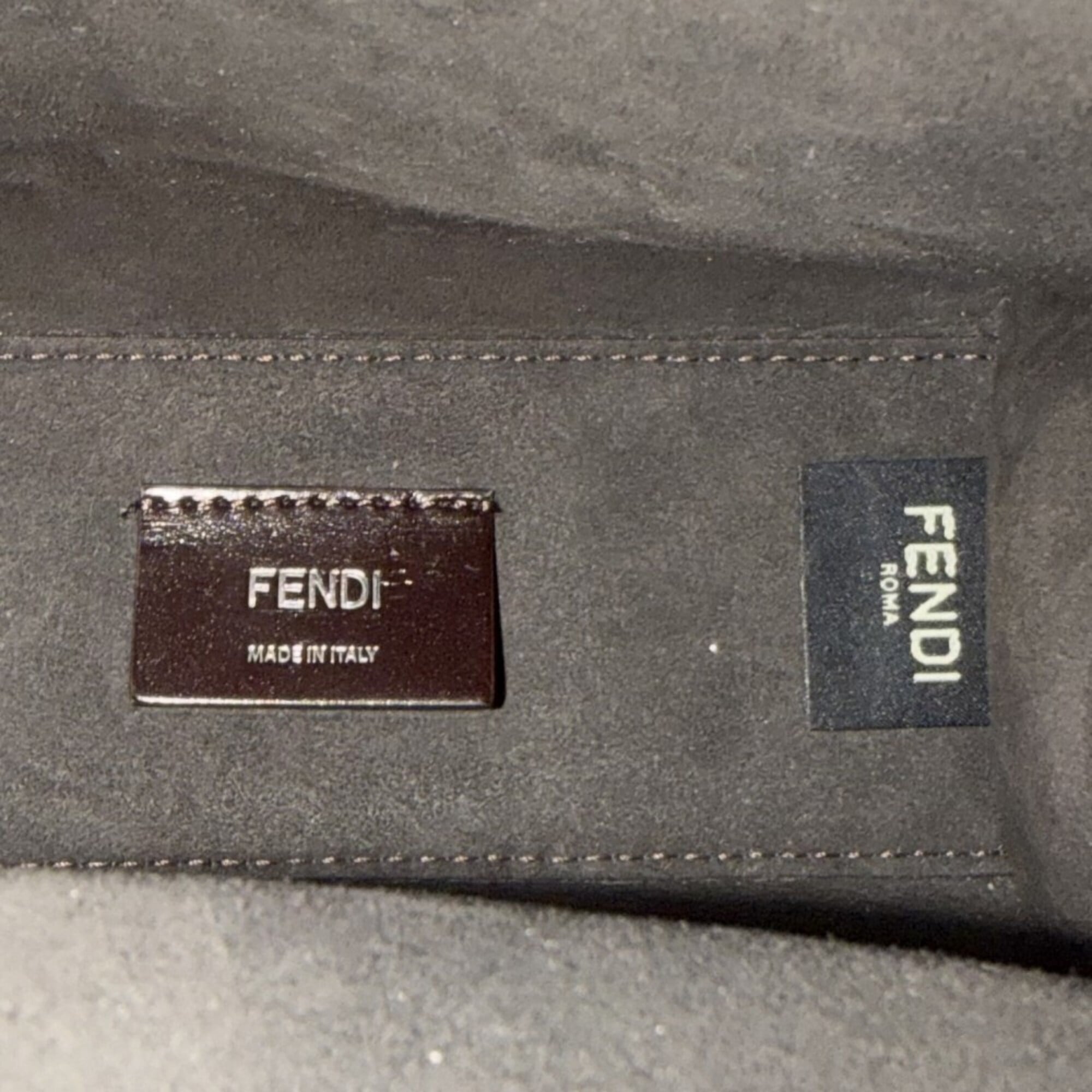 Fendi Brown Leather Handbag Shoulder Bag (Pre-Owned)