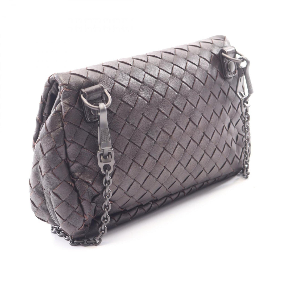 Bottega Veneta Brown Intrecciato Handbag Shoulder Bag (Pre-Owned)