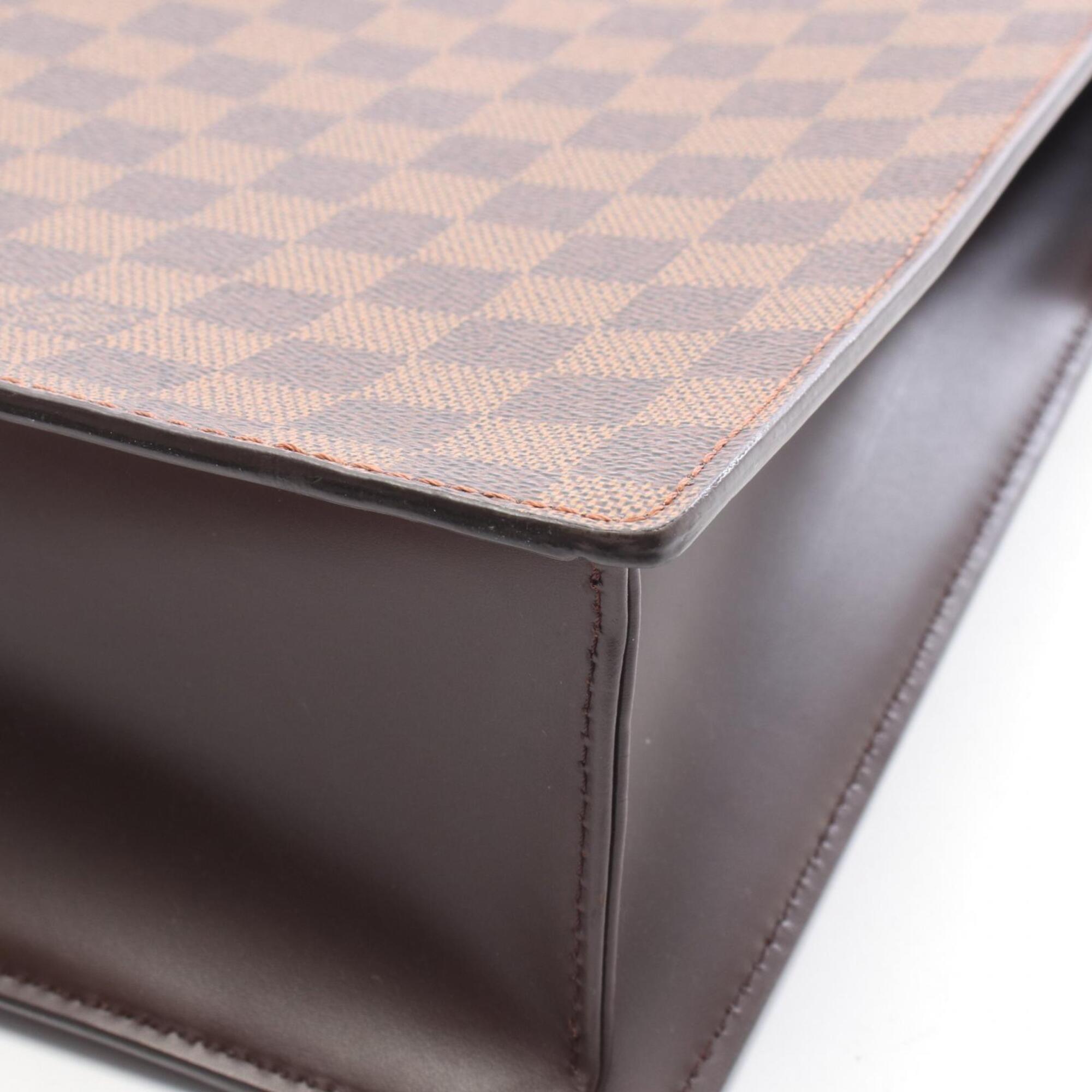 Louis Vuitton Brown Ebene Coated Canvas Damier Canvas Leather Handbag Tote Bag (Pre-Owned)