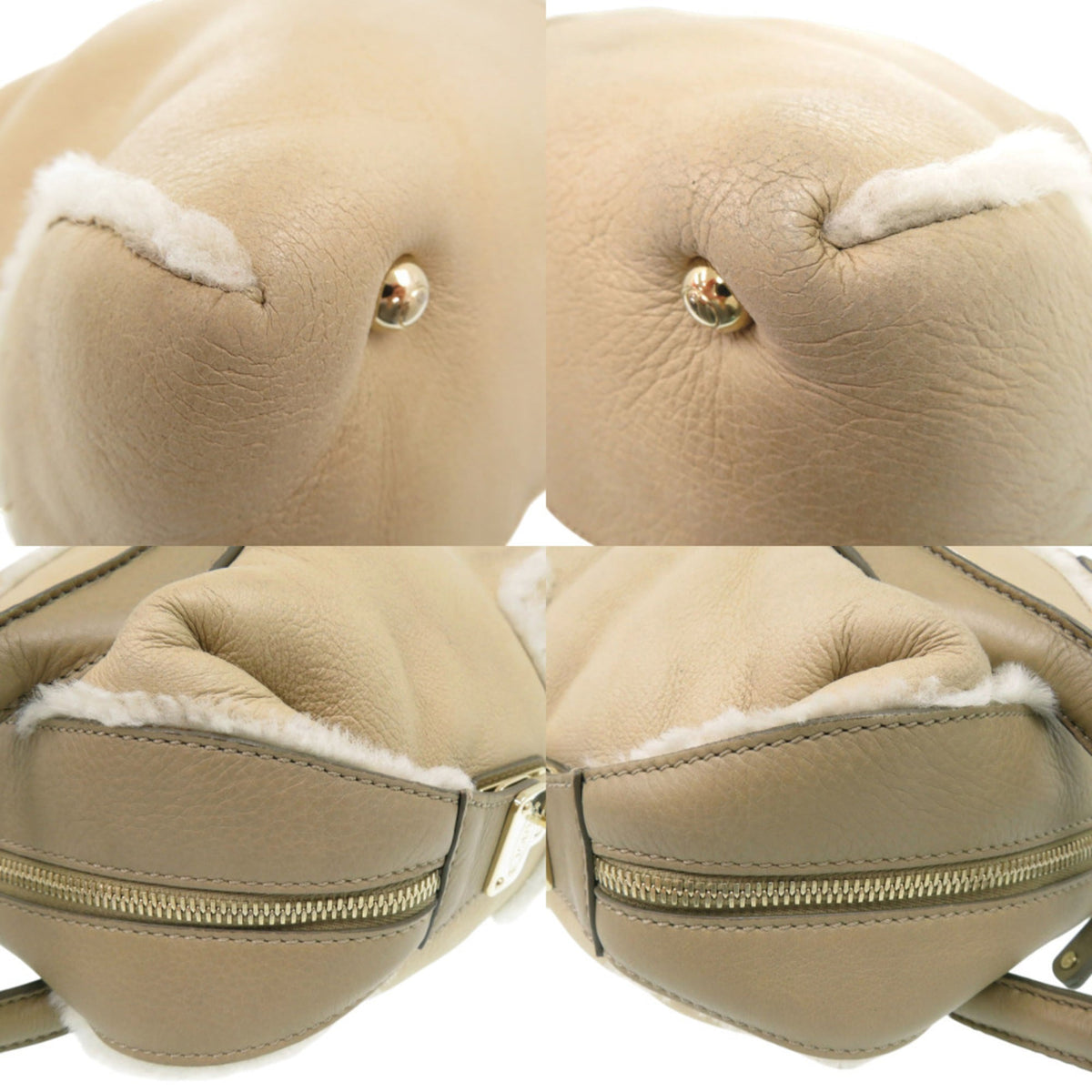 Tod's Beige Grayish Leather Leather Handbag (Pre-Owned)