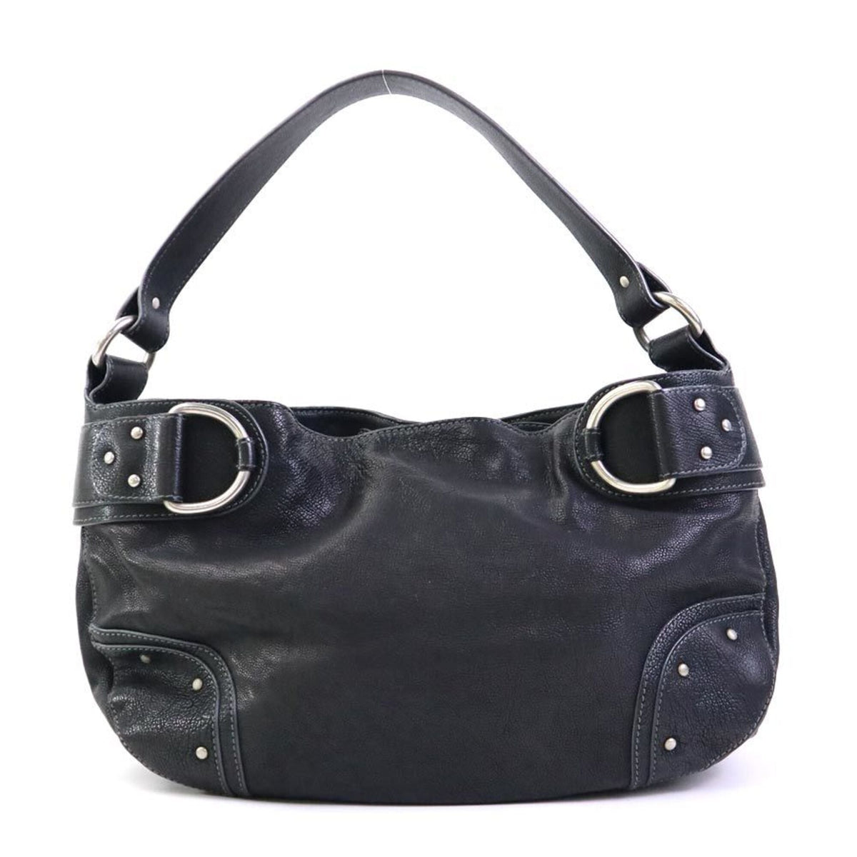Bally Black Leather Shoulder Bag (Pre-Owned)
