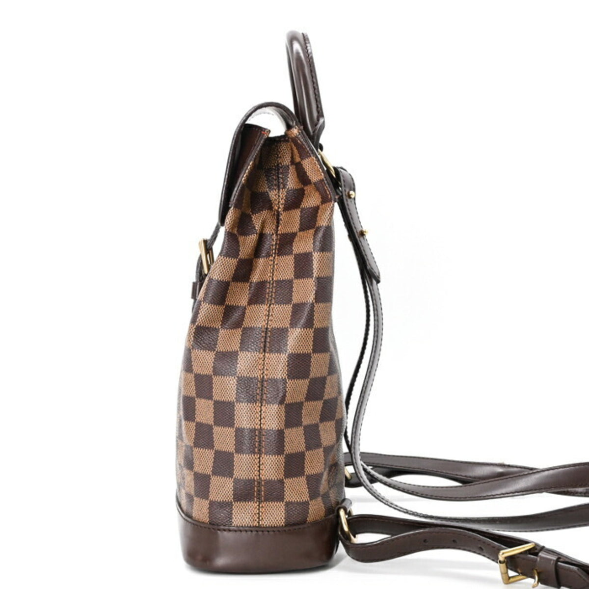 Louis Vuitton Brown Damier Canvas Damier Graphite Leather Backpack (Pre-Owned)