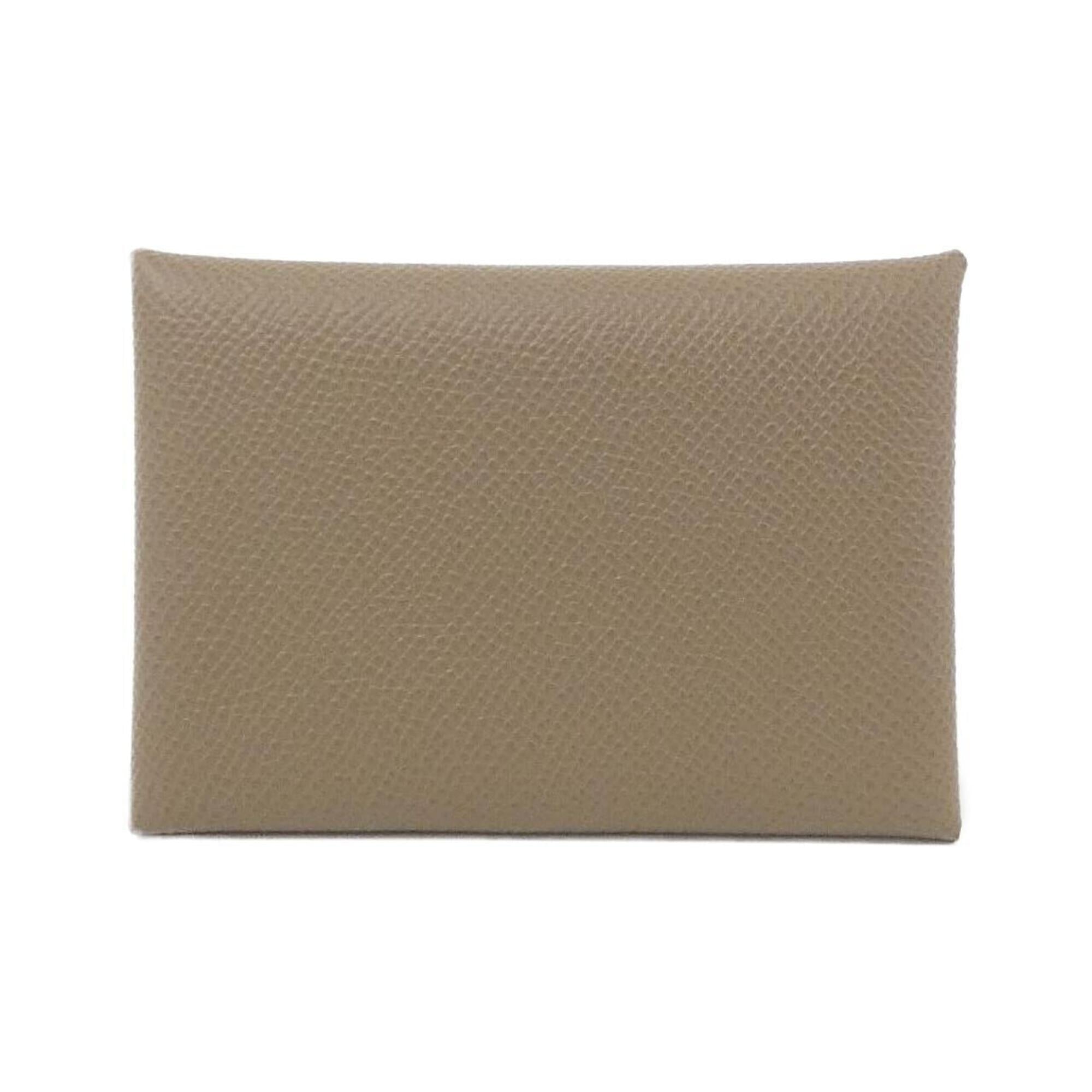 Hermes Etoupe Gray Epsom Leather Coin Purse/Coin Case (Pre-Owned)