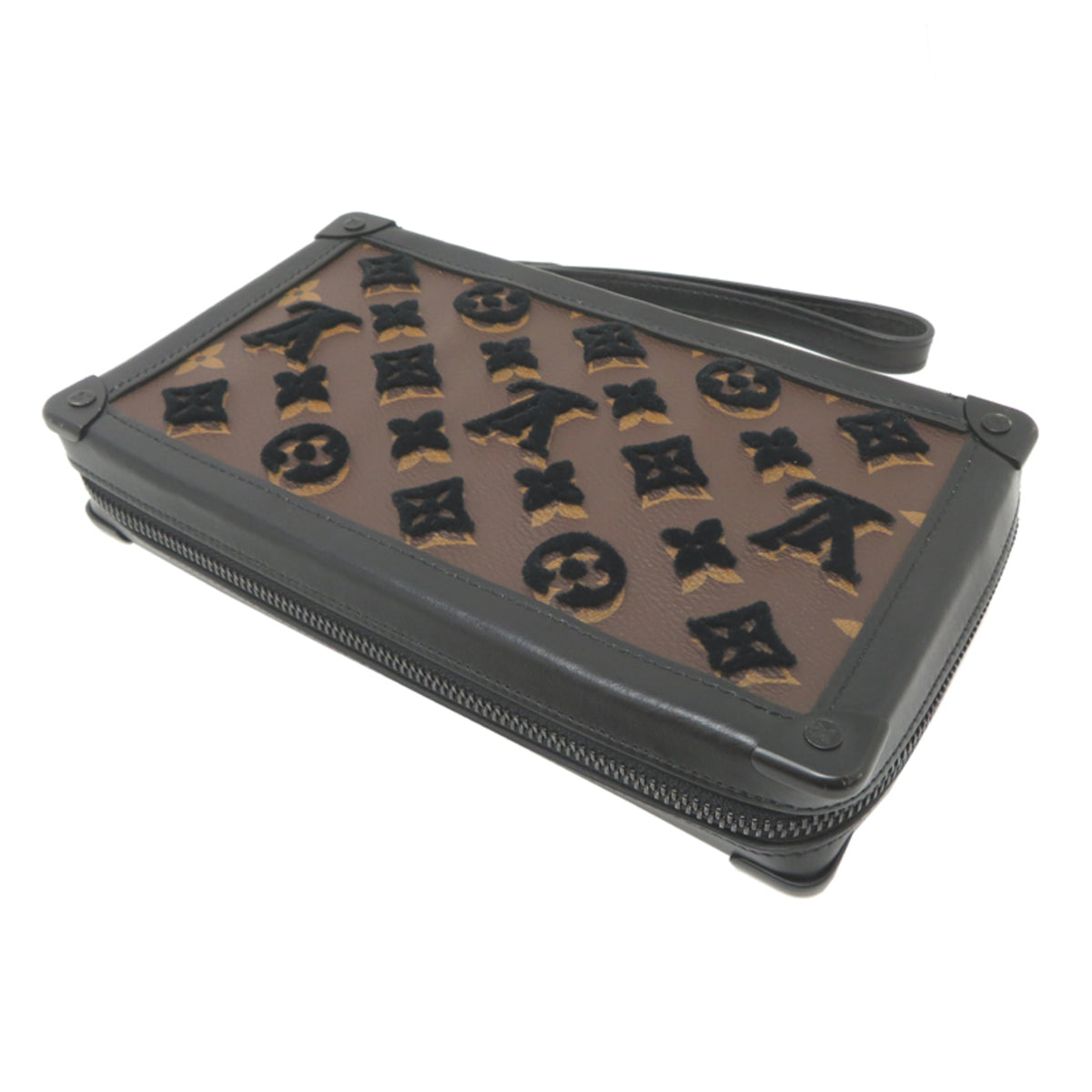 Louis Vuitton Black Monogram Clutch Bag (Pre-Owned)