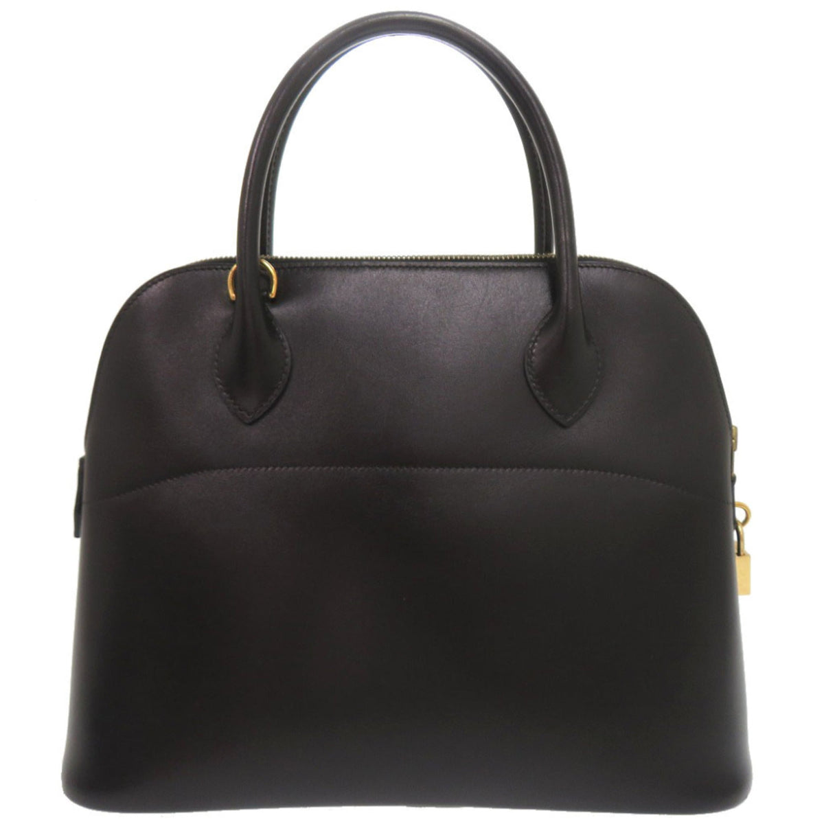 Hermes Black Box Calf Leather Handbag (Pre-Owned)