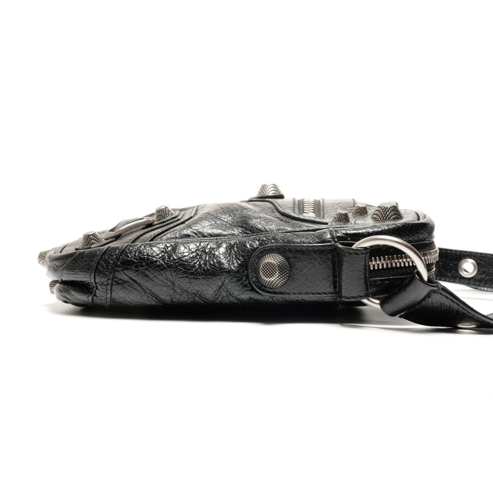 Balenciaga Black Leather Shoulder Bag (Pre-Owned)