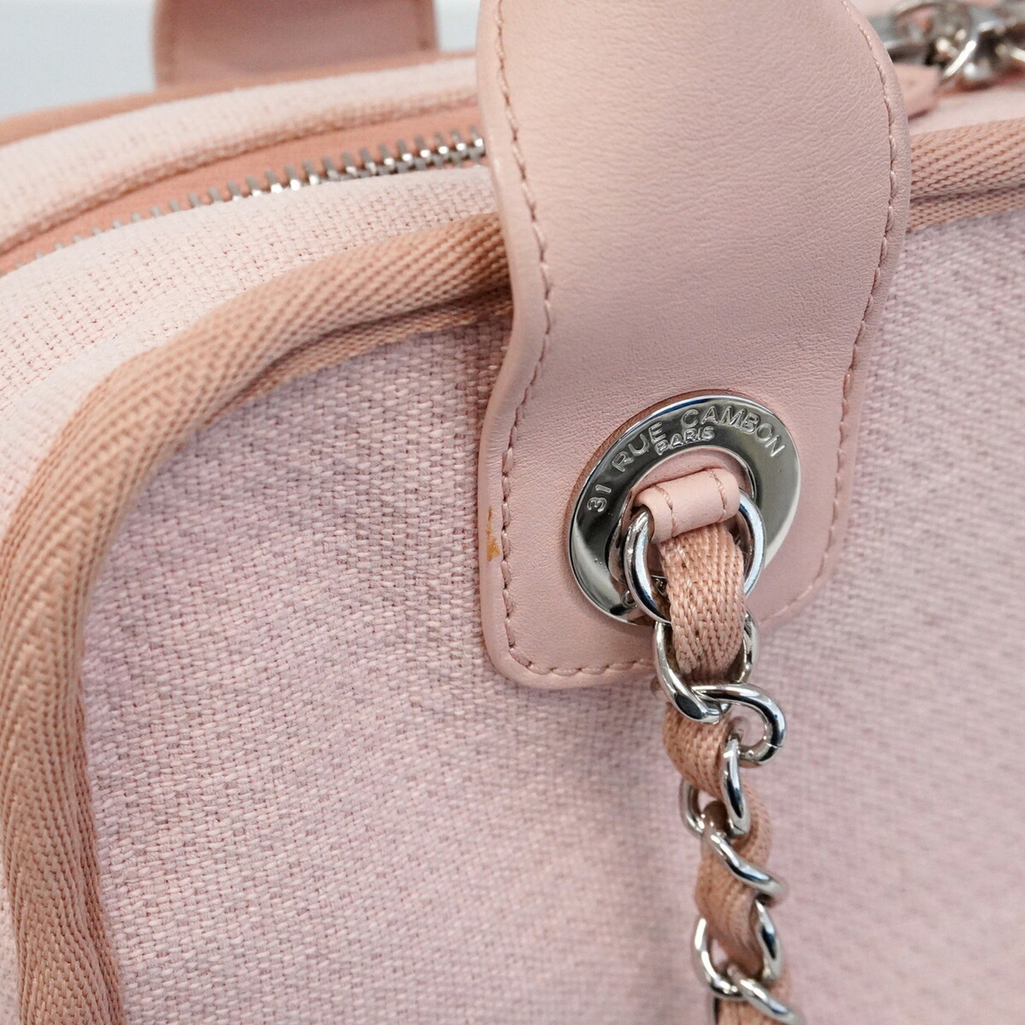Chanel Pink Canvas Handbag (Pre-Owned)