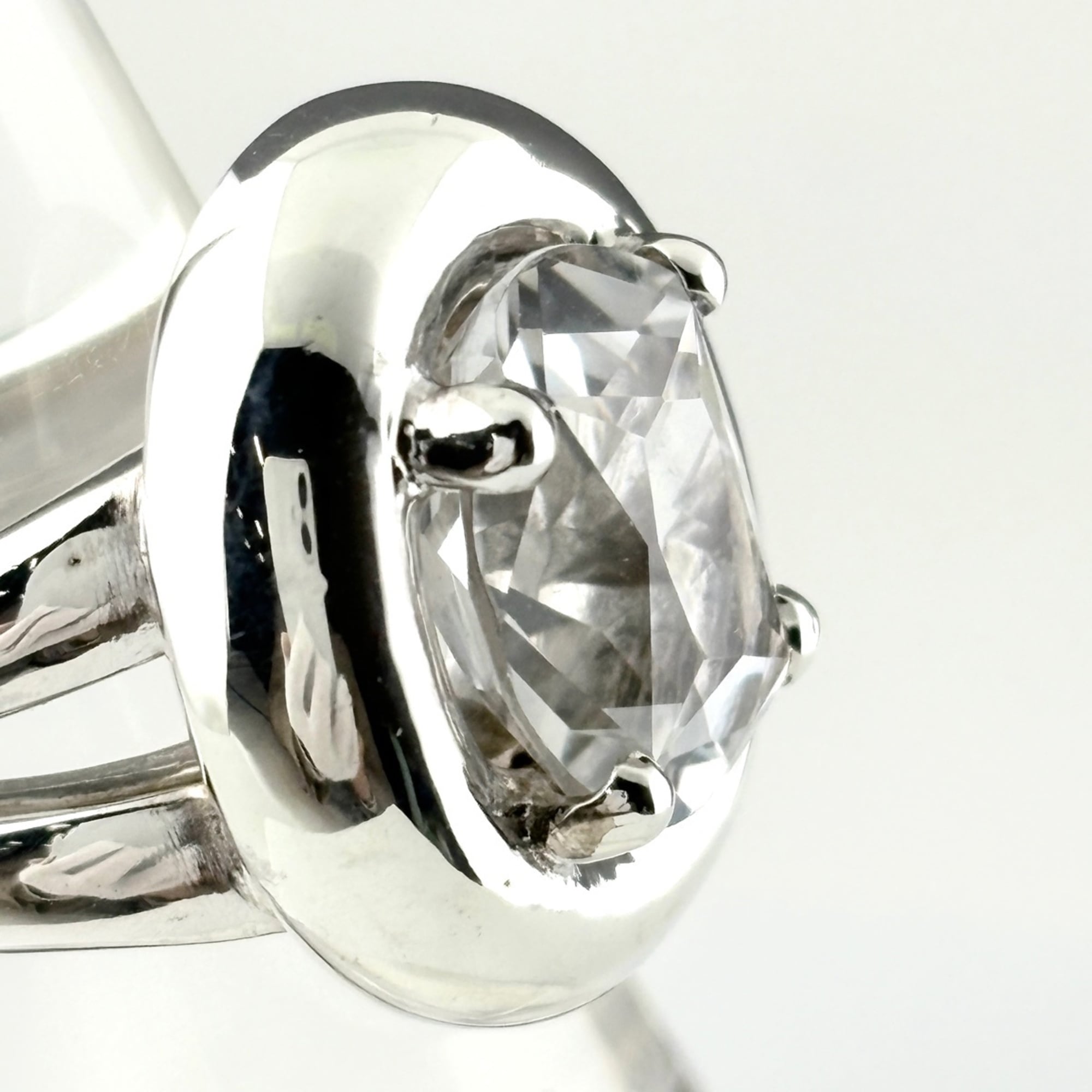 Hermes Silver Pink Gold Silver Band Ring (Pre-Owned)