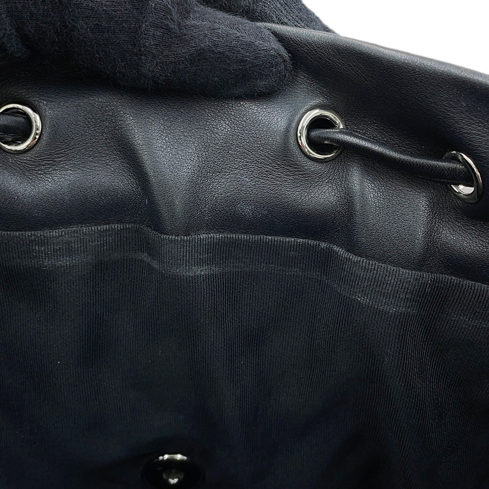 Chanel Black Leather Backpack Handbag (Pre-Owned)