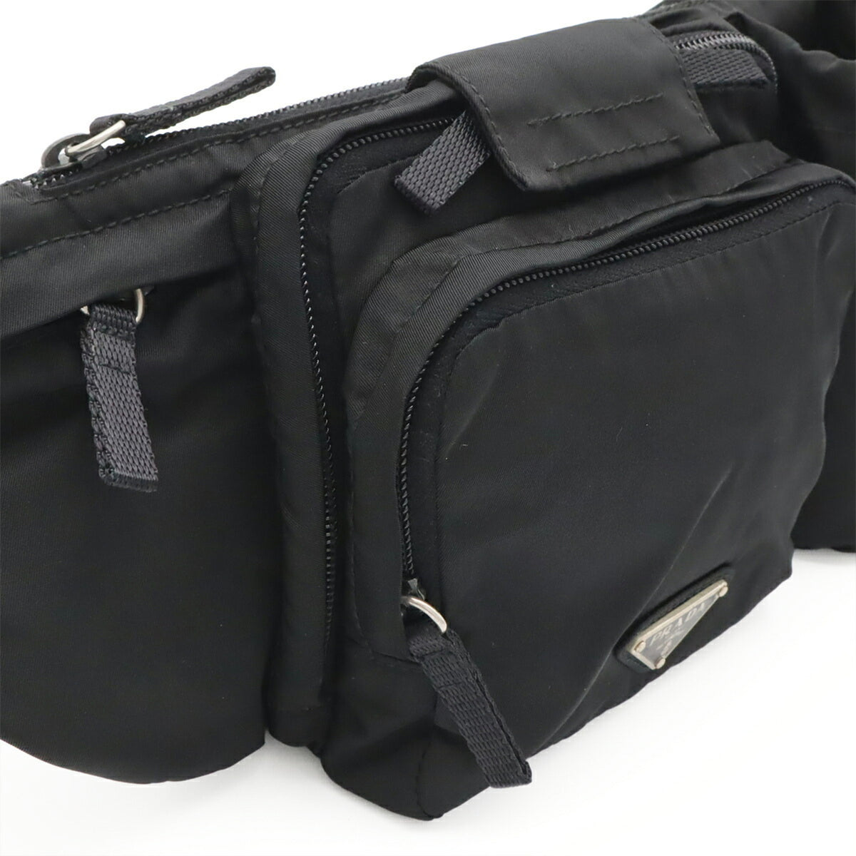 Prada Black Nero Nylon Fanny Pack Sling Bag (Pre-Owned)