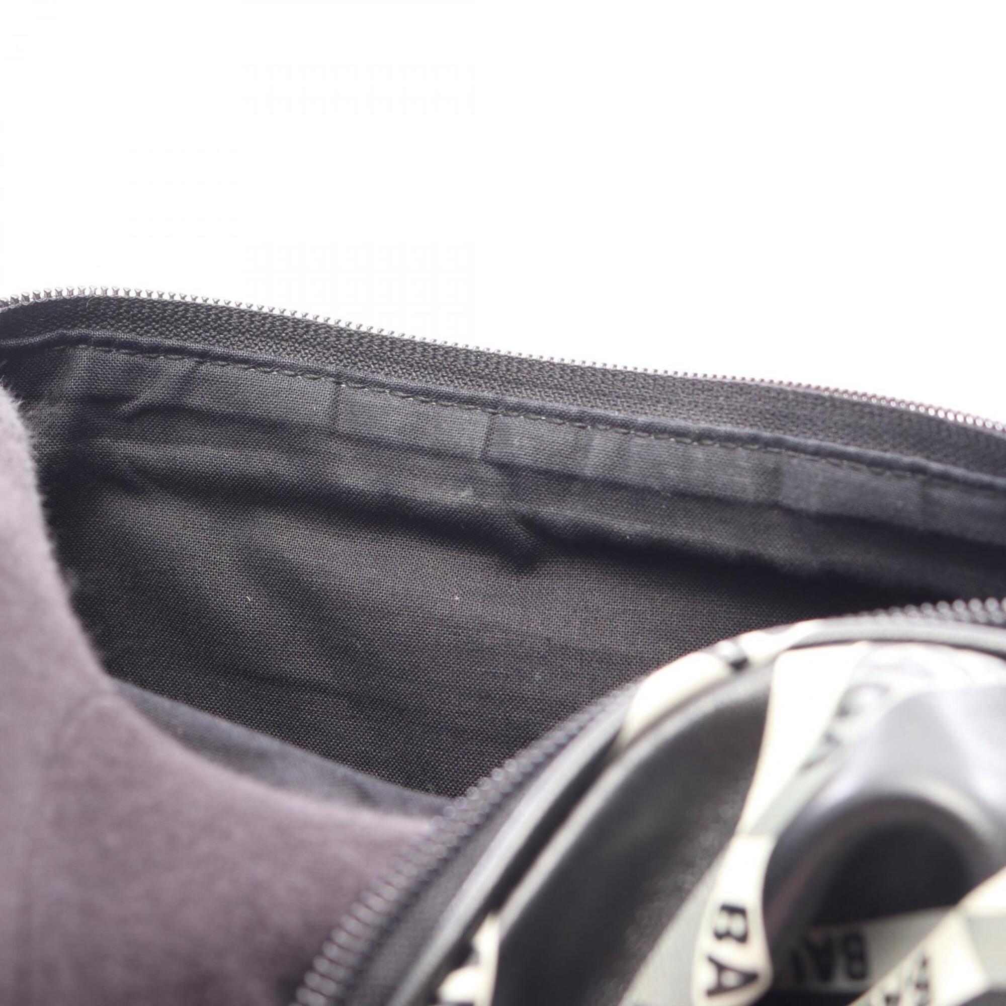 Balenciaga Black Gray White Leather Fanny Pack (Pre-Owned)
