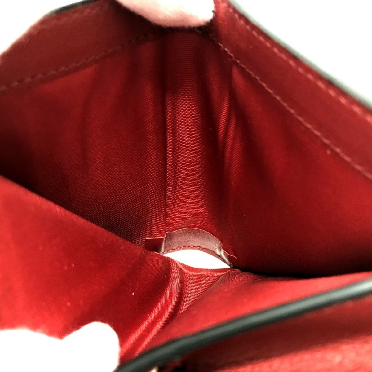 Valentino Red Color Leather Coin Purse/Coin Case (Pre-Owned)