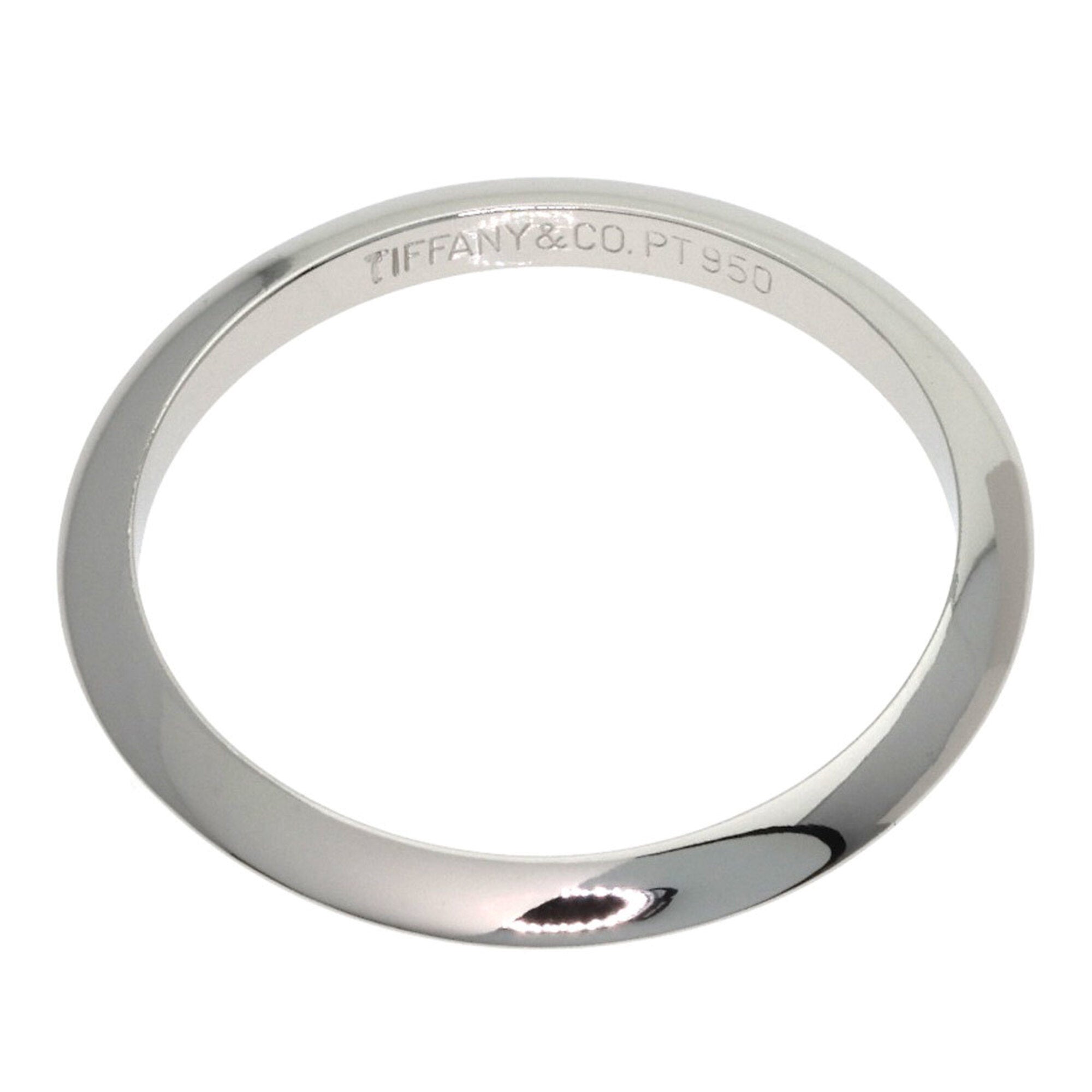 Tiffany Platinum Platinum 950 Band Ring (Pre-Owned)