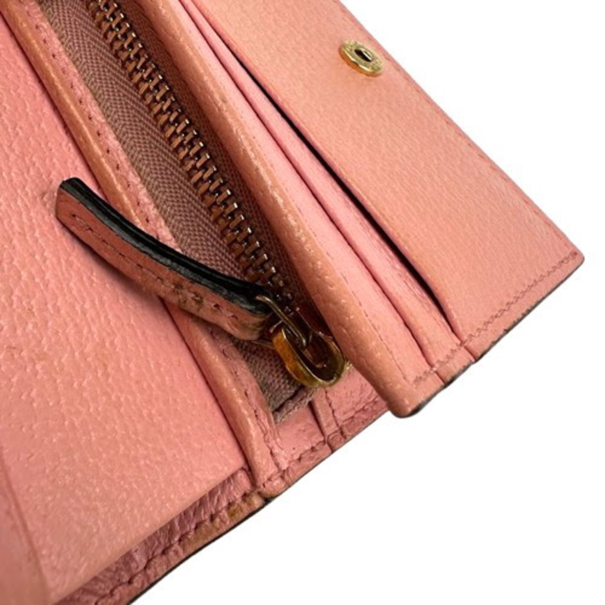 Gucci Pink Leather Card Wallet (Pre-Owned)
