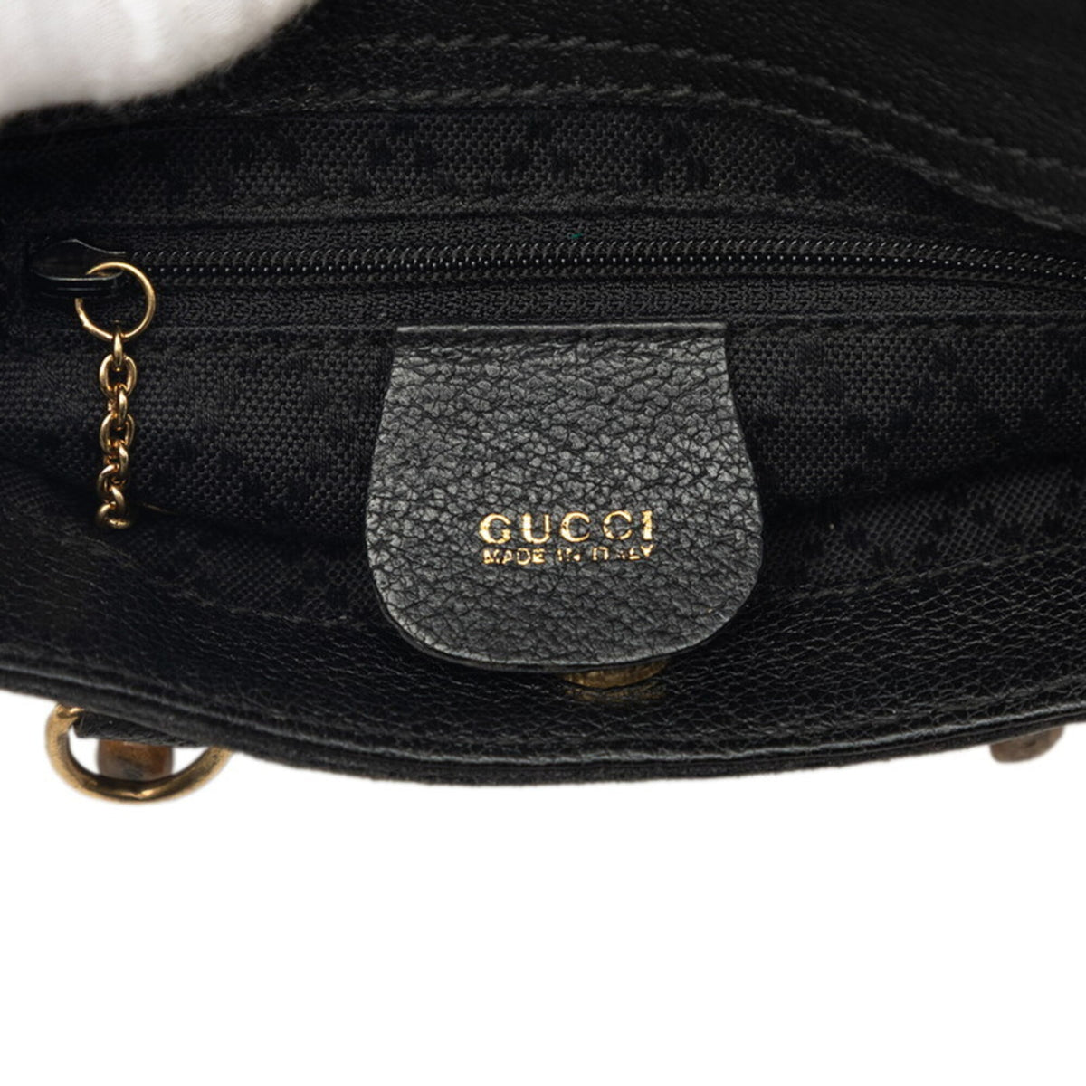 Gucci Black Suede Leather Handbag Shoulder Bag (Pre-Owned)