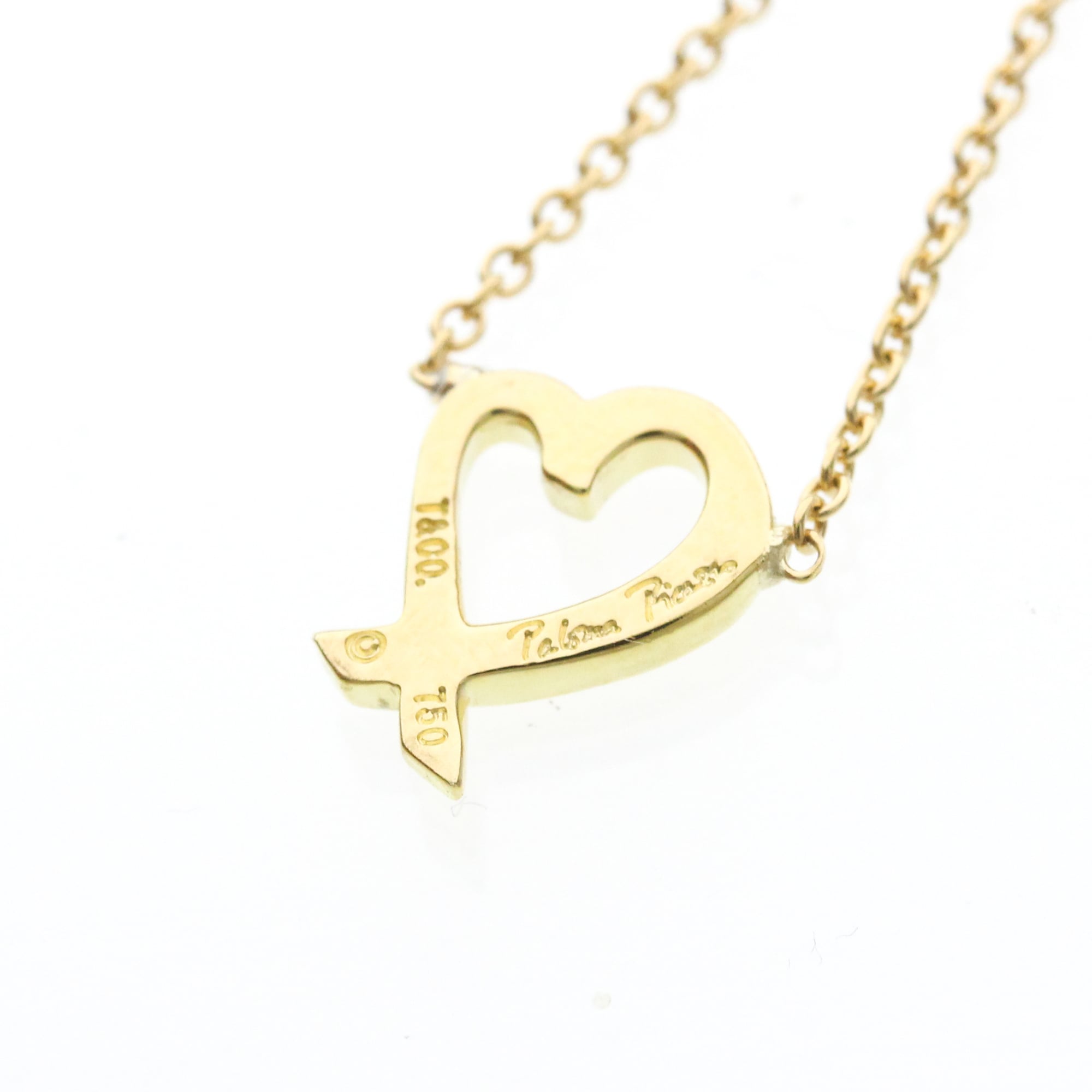 Tiffany & Co. Paloma Picasso Loving Heart Ring 18K Yellow Gold Gold Yellow_Gold Necklace Jewelry (Pre-Owned)