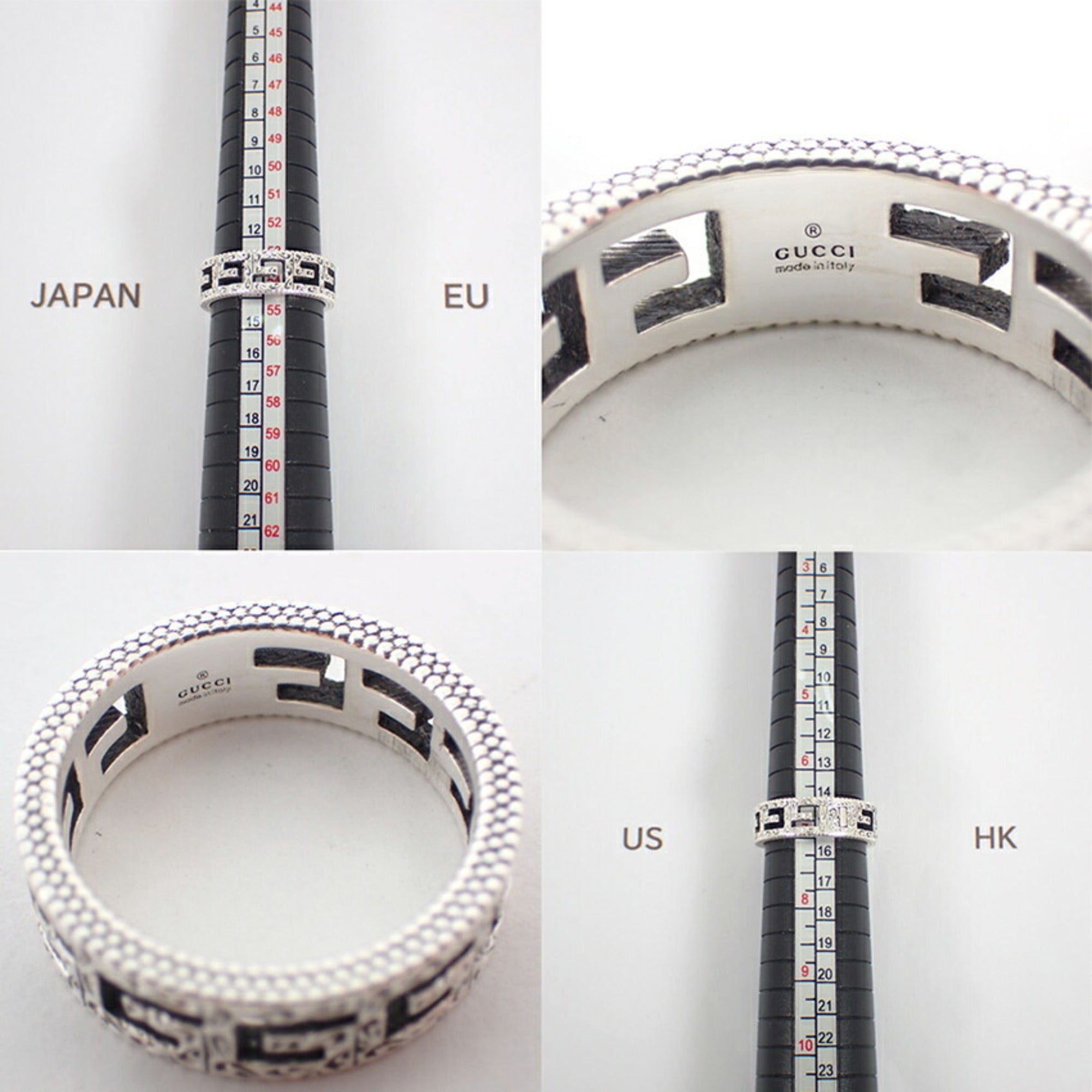 Gucci Sterling Silver 925 Band Ring (Pre-Owned)