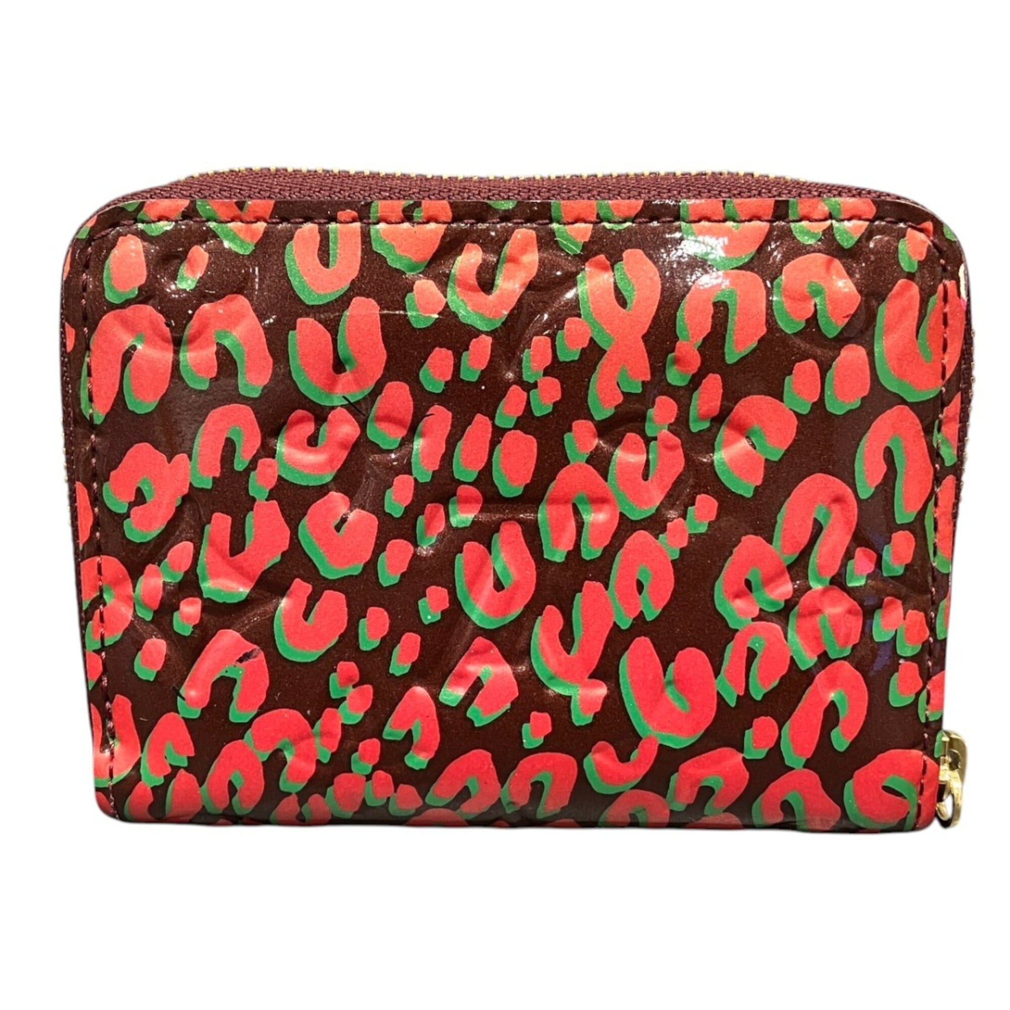 Louis Vuitton Bordeaux Leopard Rouge Fauviste Patent Leather Coin Purse/Coin Case (Pre-Owned)