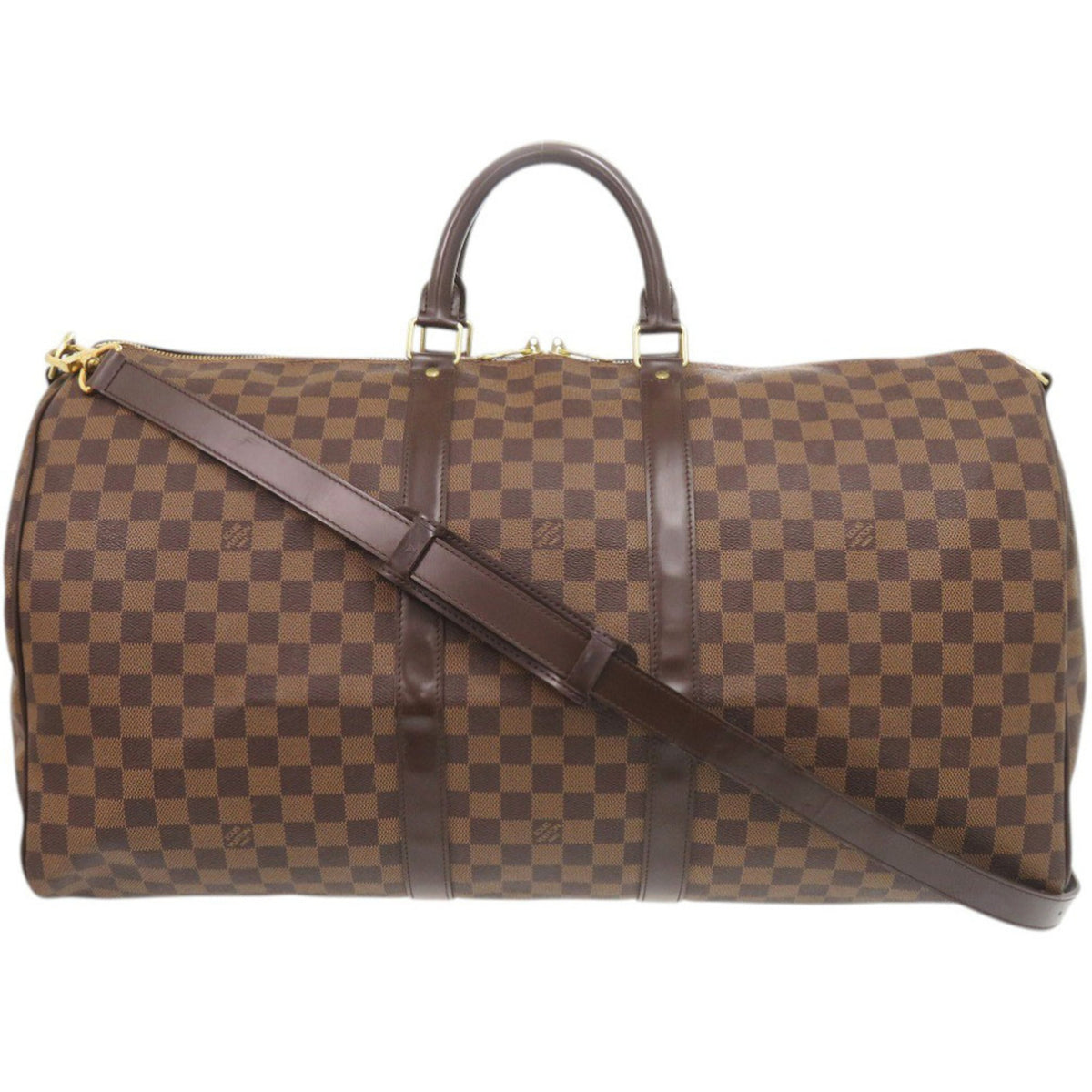 Louis Vuitton Damier Brown Damier Canvas Boston Bag (Pre-Owned)