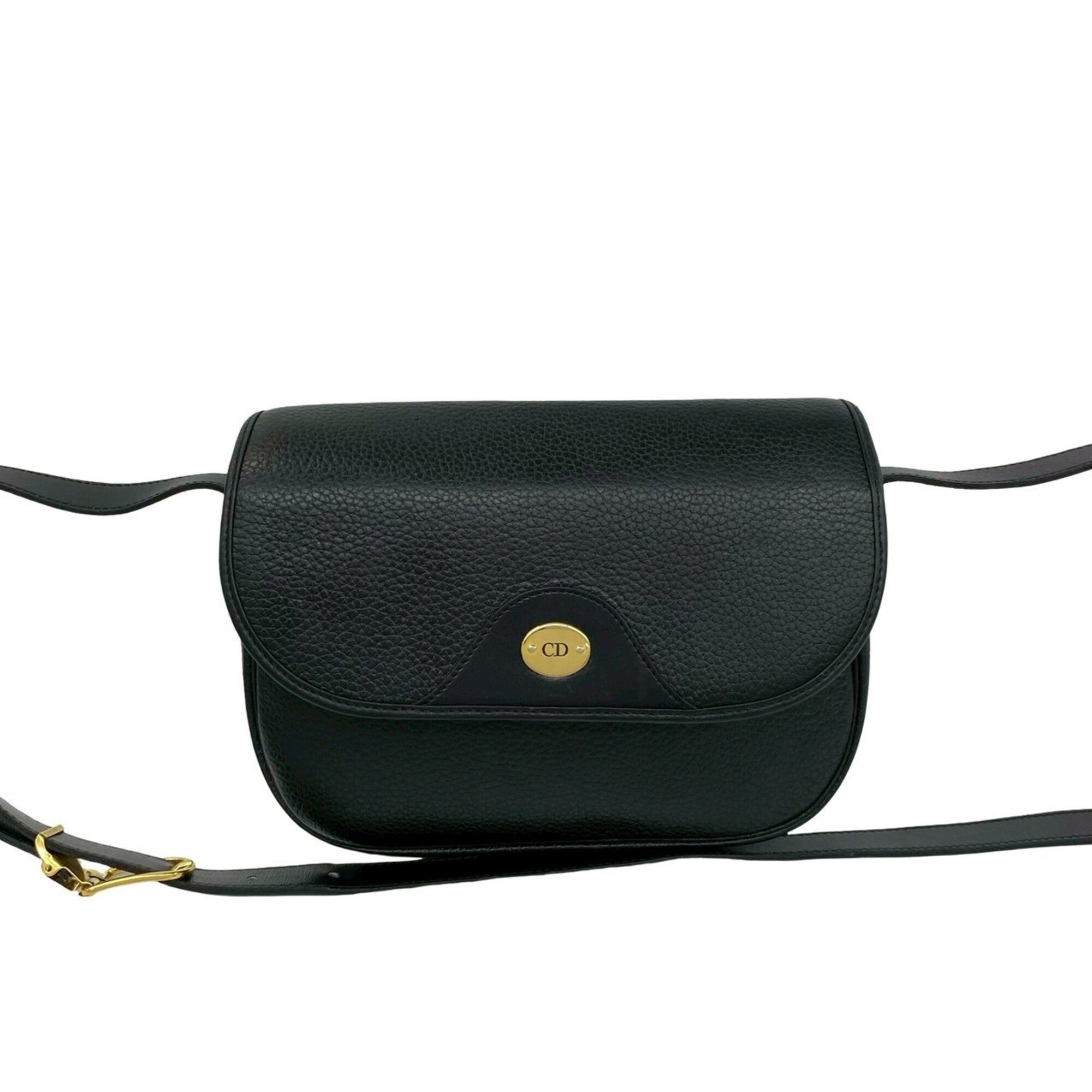 Christian Dior Black Leather Shoulder Bag (Pre-Owned)