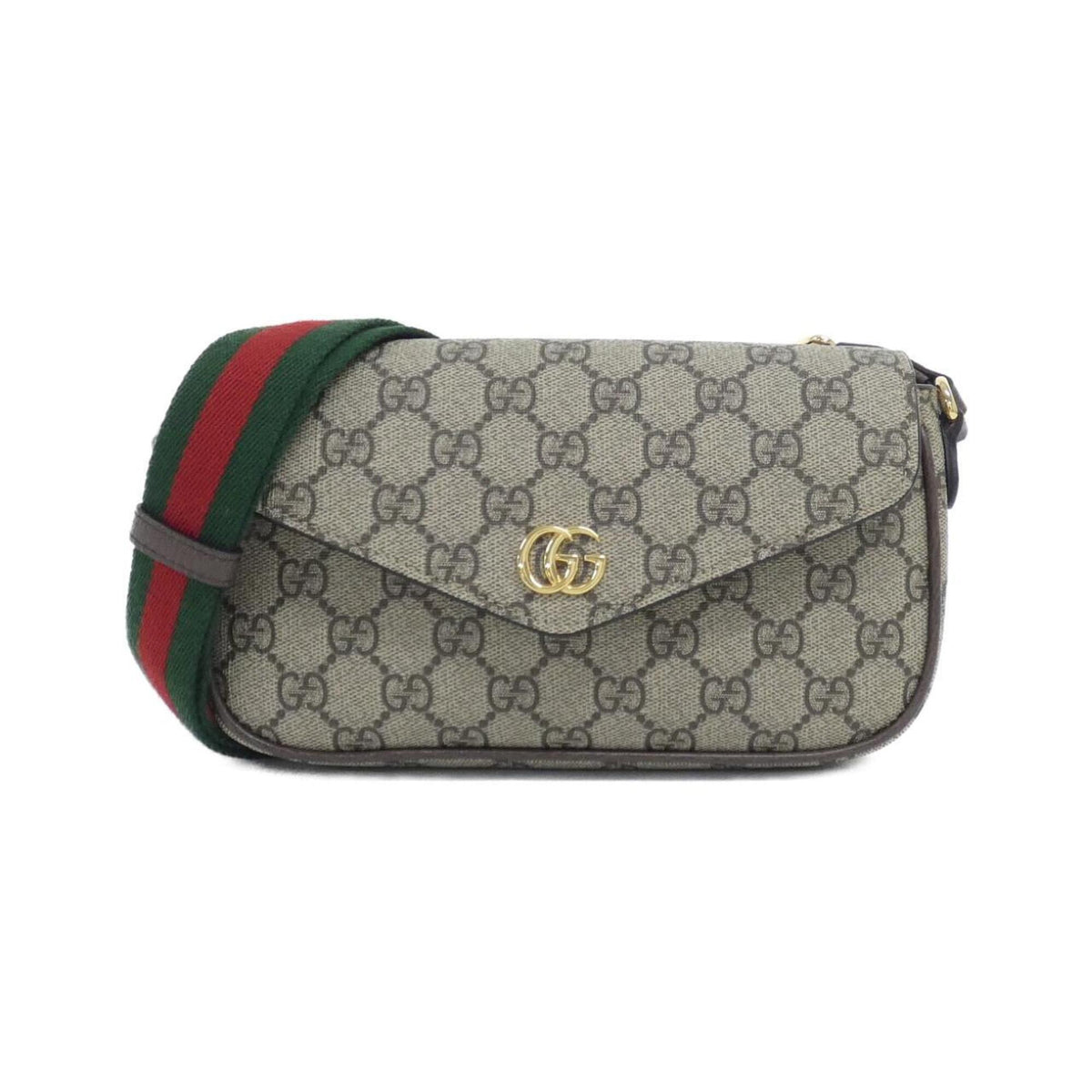 Gucci Ophidia Beige Brown Gg Supreme Shoulder Bag (Pre-Owned)