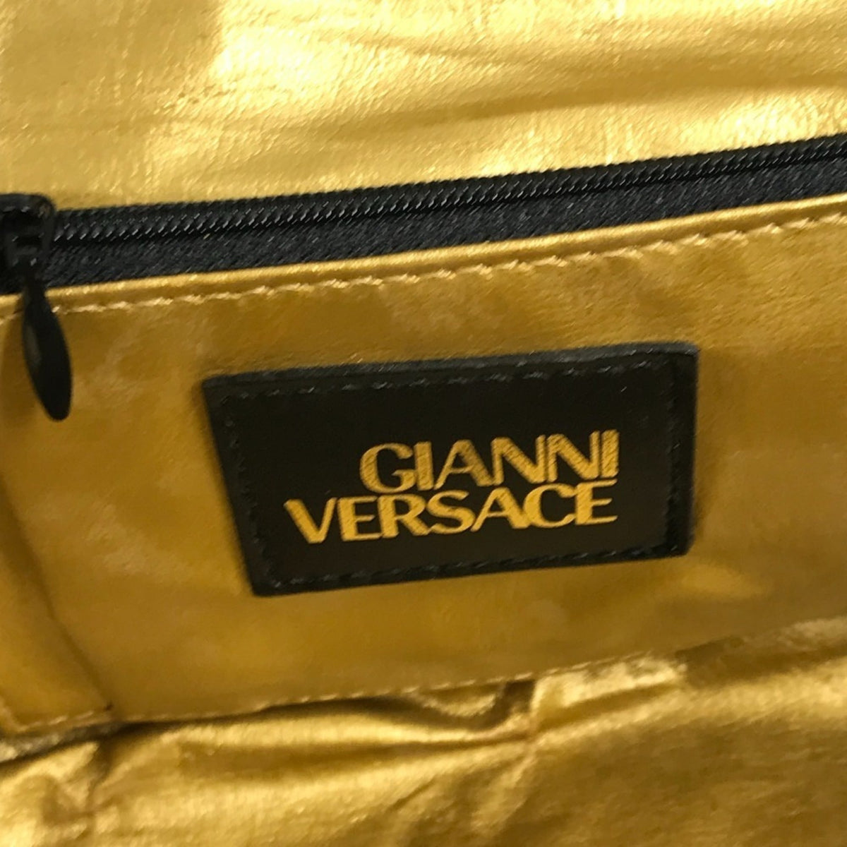 Versace Black Yellow Handbag Pouch (Pre-Owned)