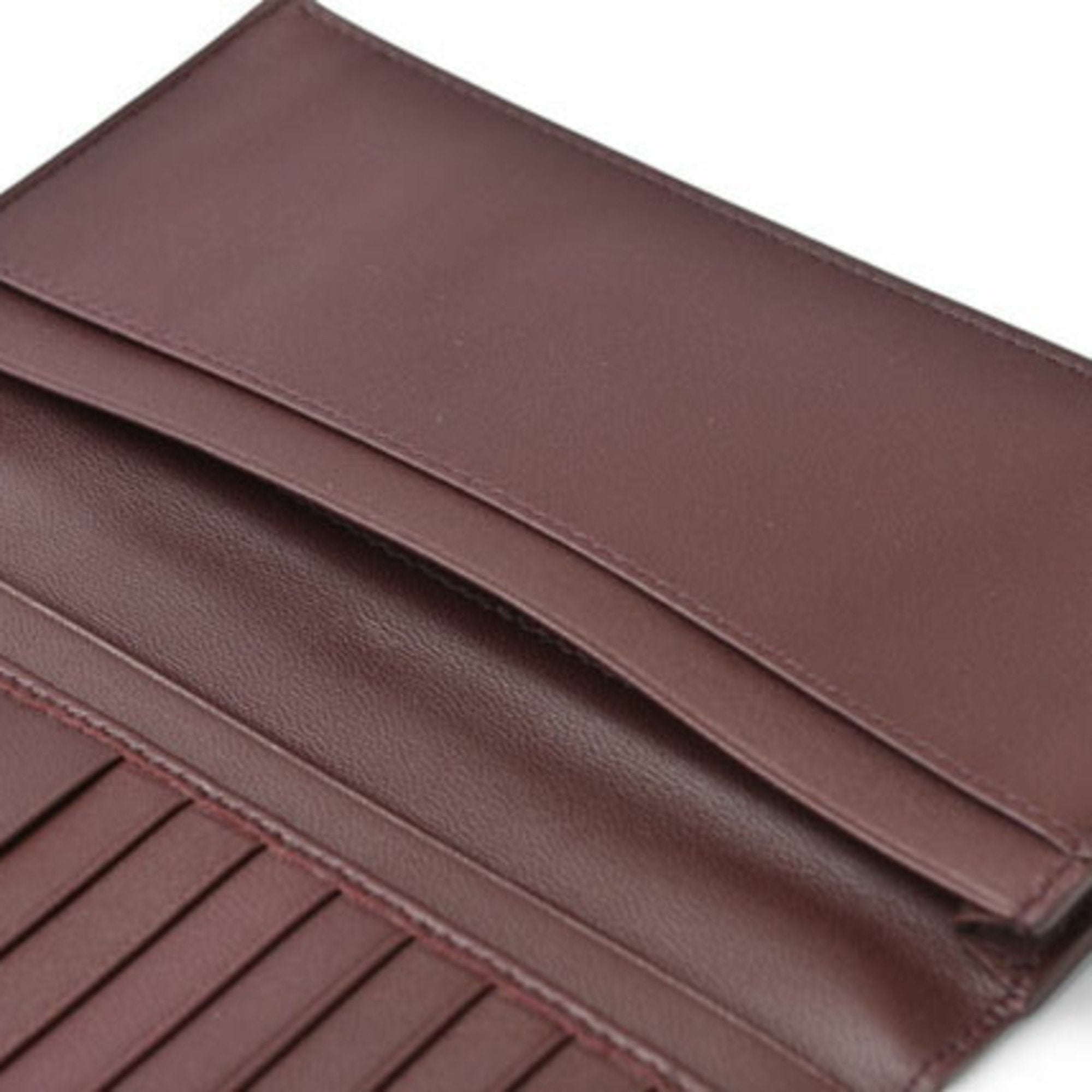 Bottega Veneta Bordeaux Intrecciato Long Wallet (Bi-Fold) (Pre-Owned)