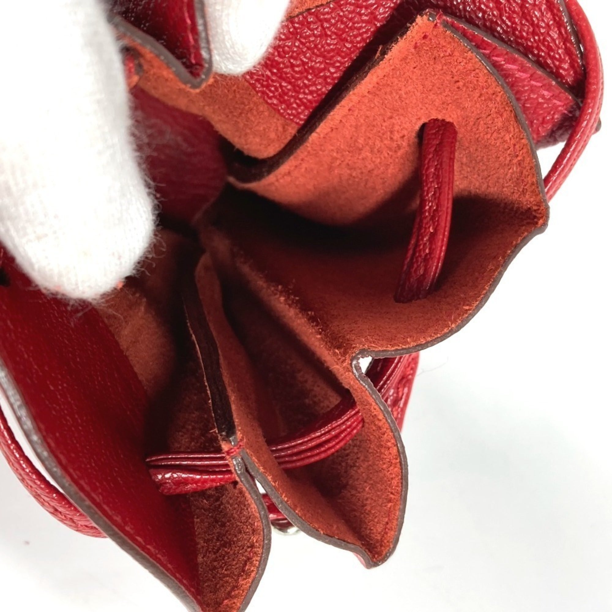 Hermes Vespa Red Color Leather Pouch (Pre-Owned)