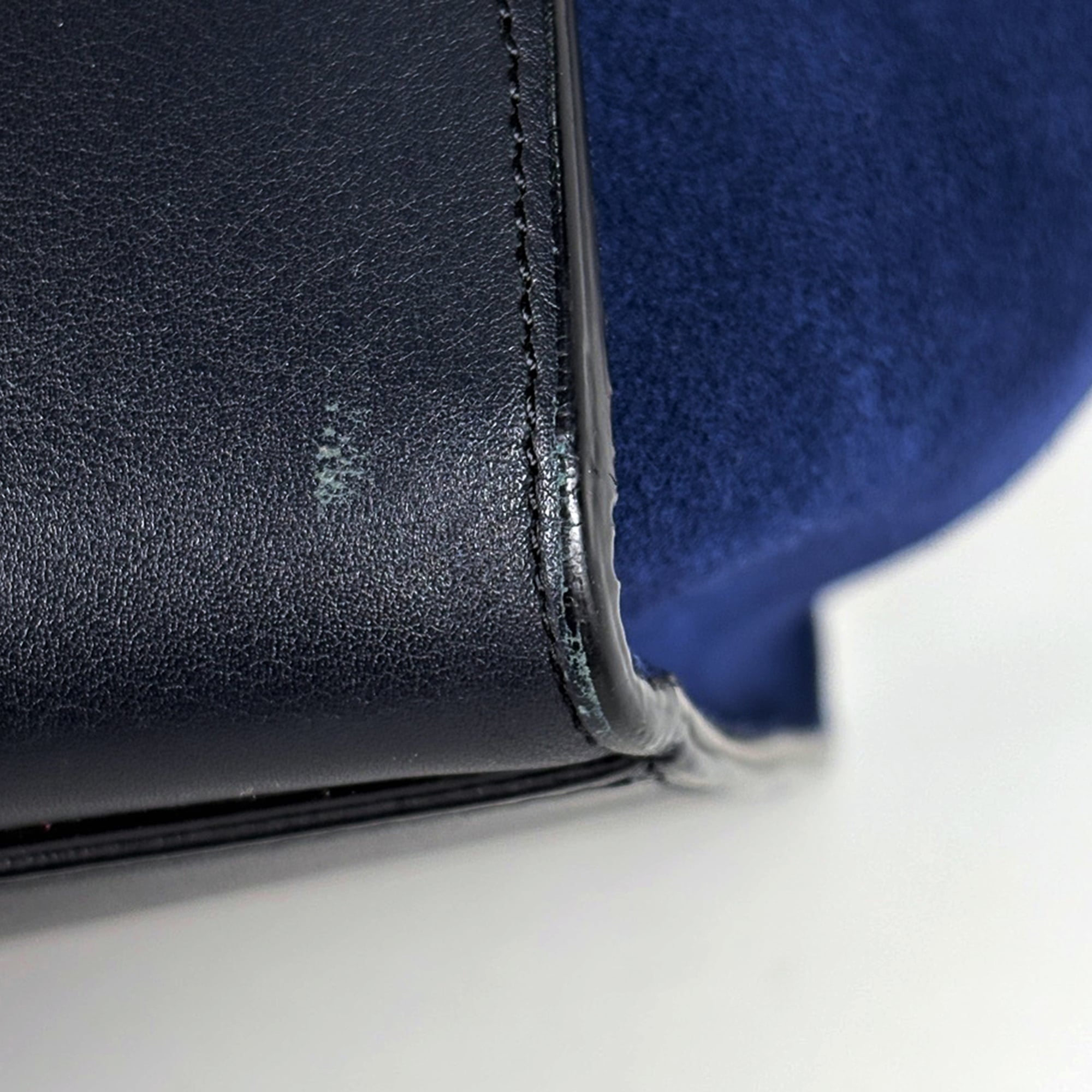 Celine Trapeze Blue Navy Leather Handbag (Pre-Owned)