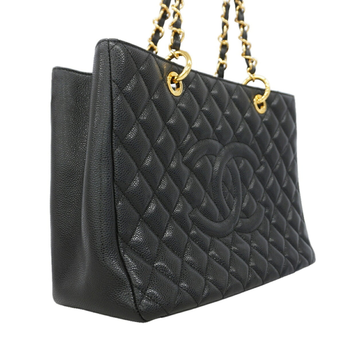 Chanel Black Grained Calfskin Tote Bag (Pre-Owned)