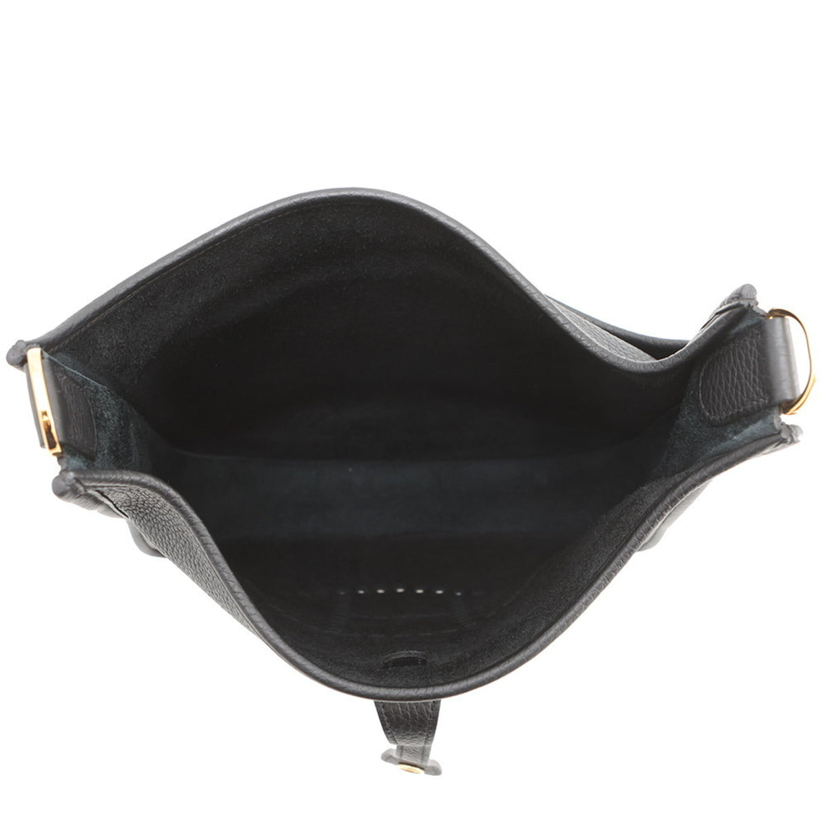 Hermes Evelyne Black Taurillon Clemence Leather Handbag Shoulder Bag (Pre-Owned)