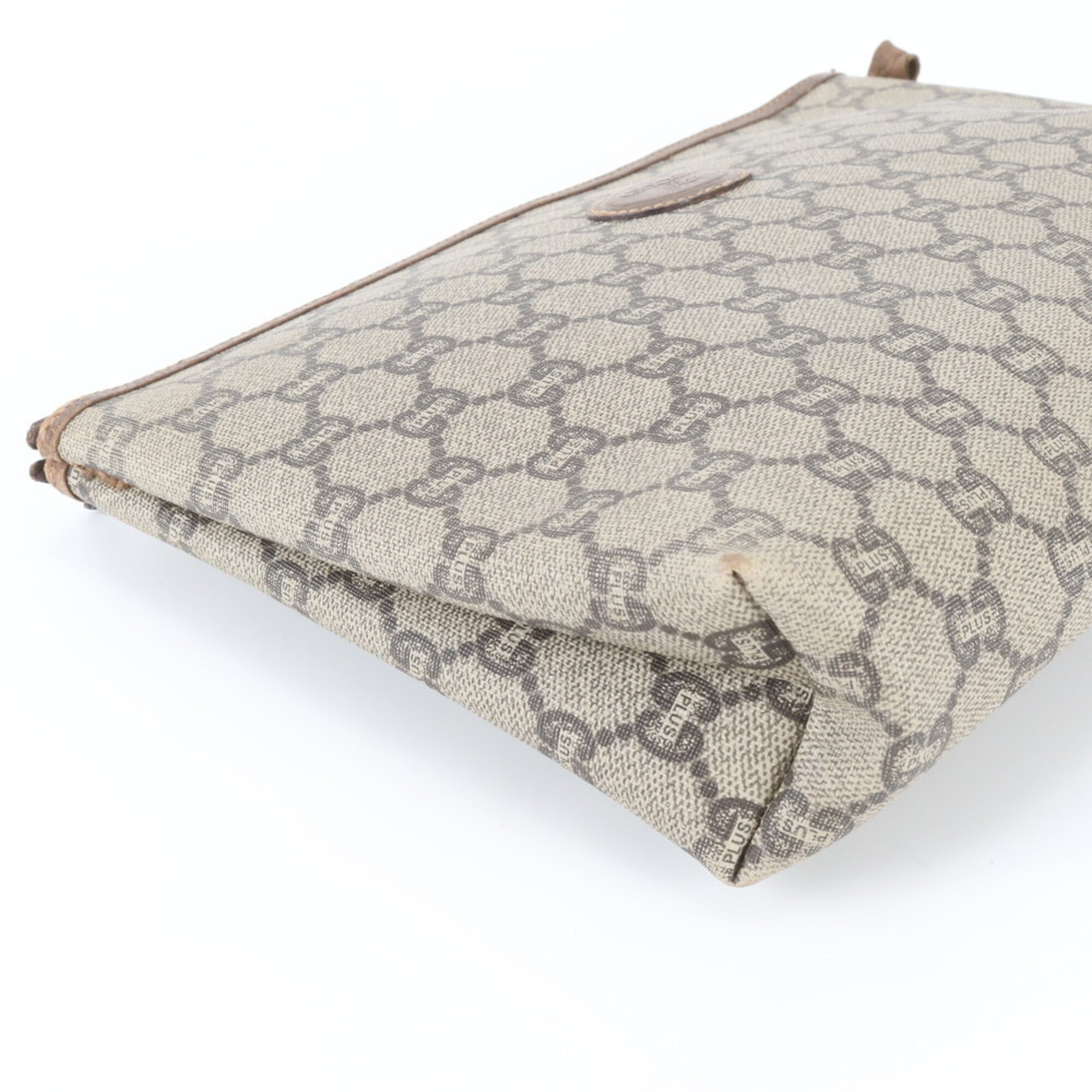 Gucci Gg Plus Beige Brown Gg Plus Handbag Pouch (Pre-Owned)