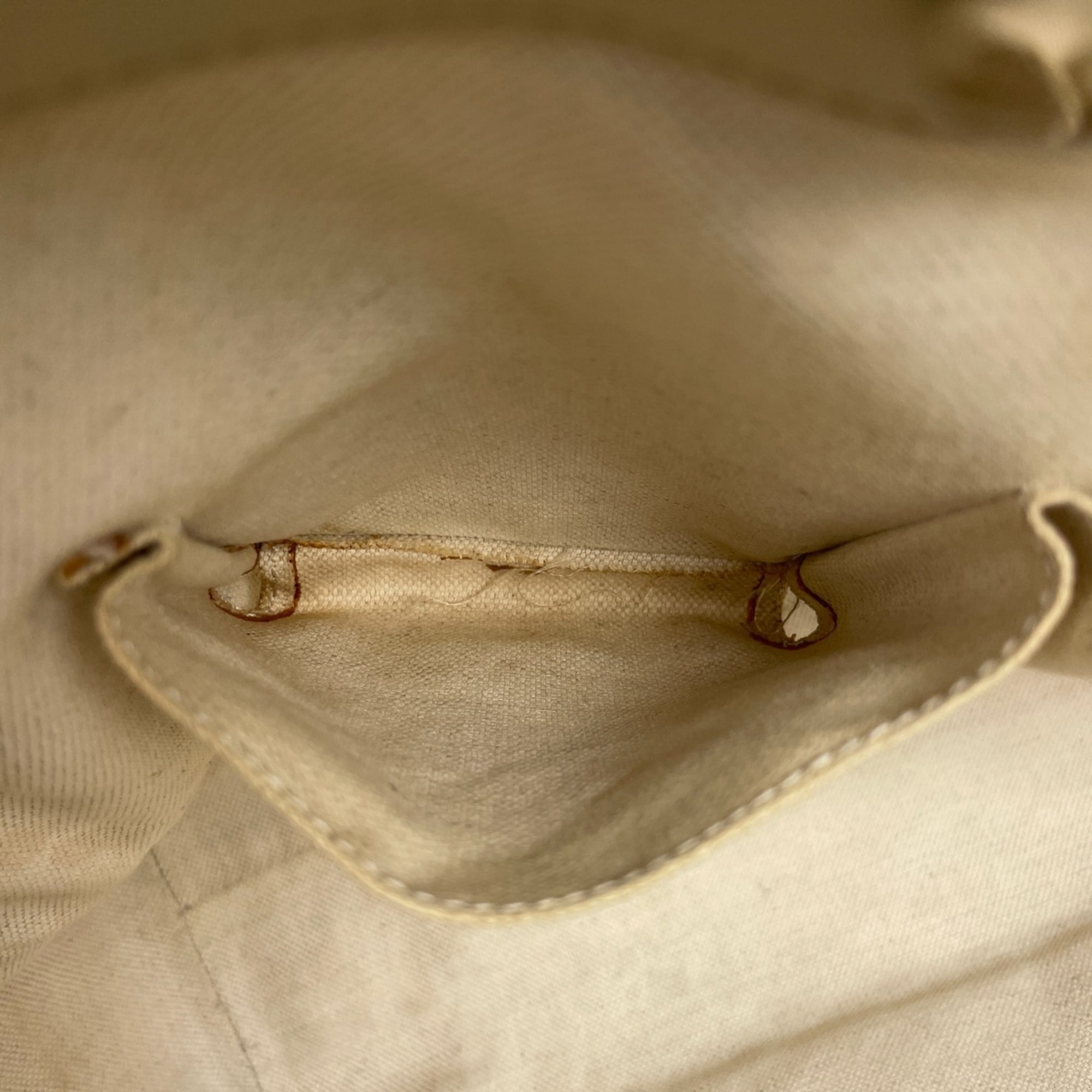 Gucci Sherry Line Beige Ivory Gg Canvas Leather Tote Bag (Pre-Owned)
