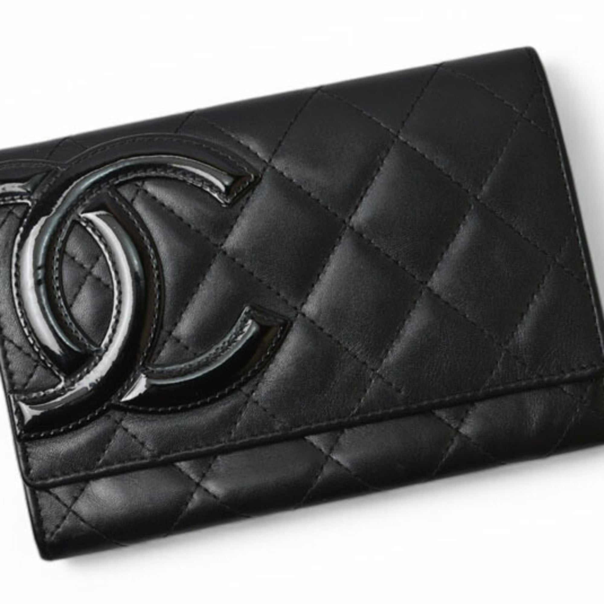 Chanel Black Pink Leather Wallet (Bi-Fold) (Pre-Owned)