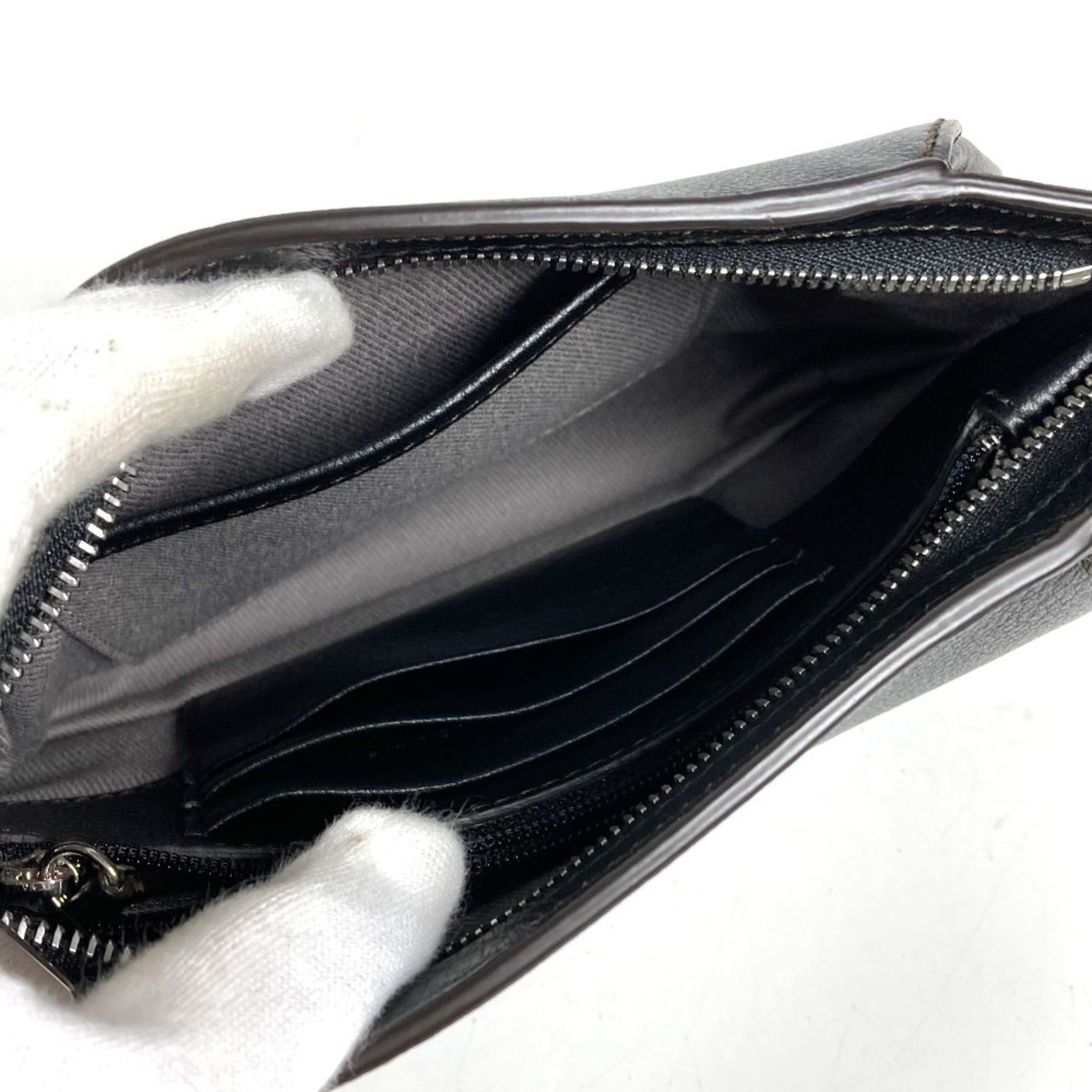 Cartier Black Leather Clutch Bag Handbag Pouch (Pre-Owned)