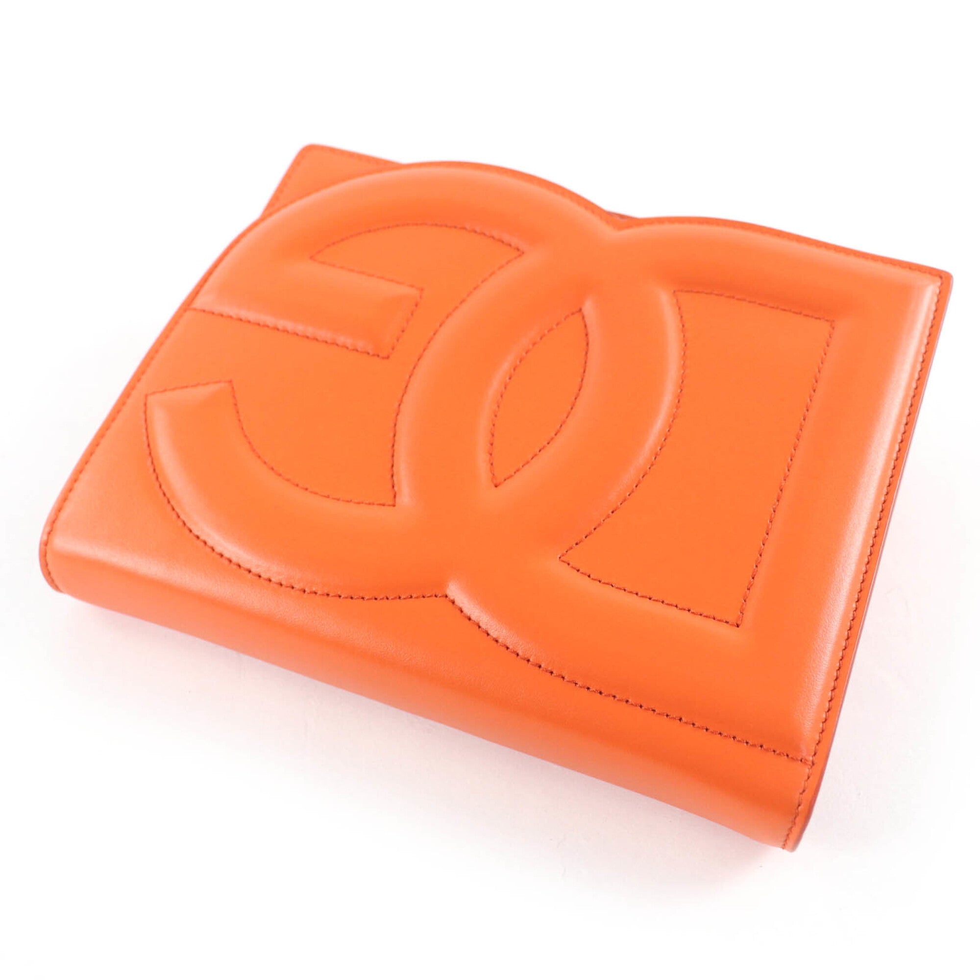 Dolce & Gabbana Orange Leather Clutch Bag Shoulder Bag (Pre-Owned)