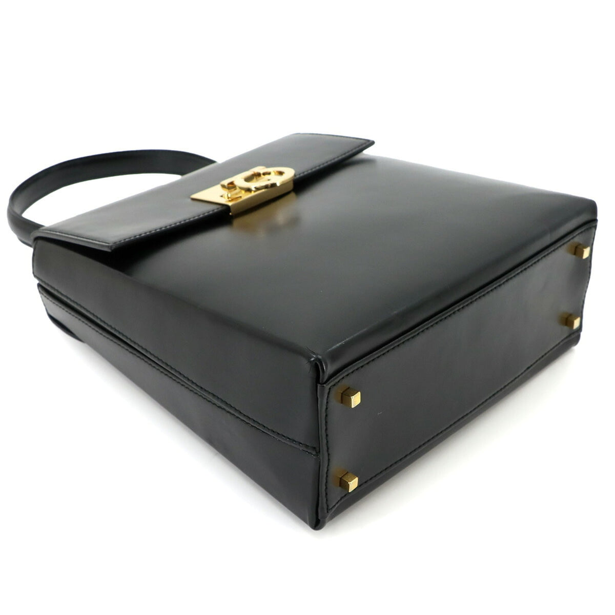 Salvatore Ferragamo Black Leather Handbag (Pre-Owned)