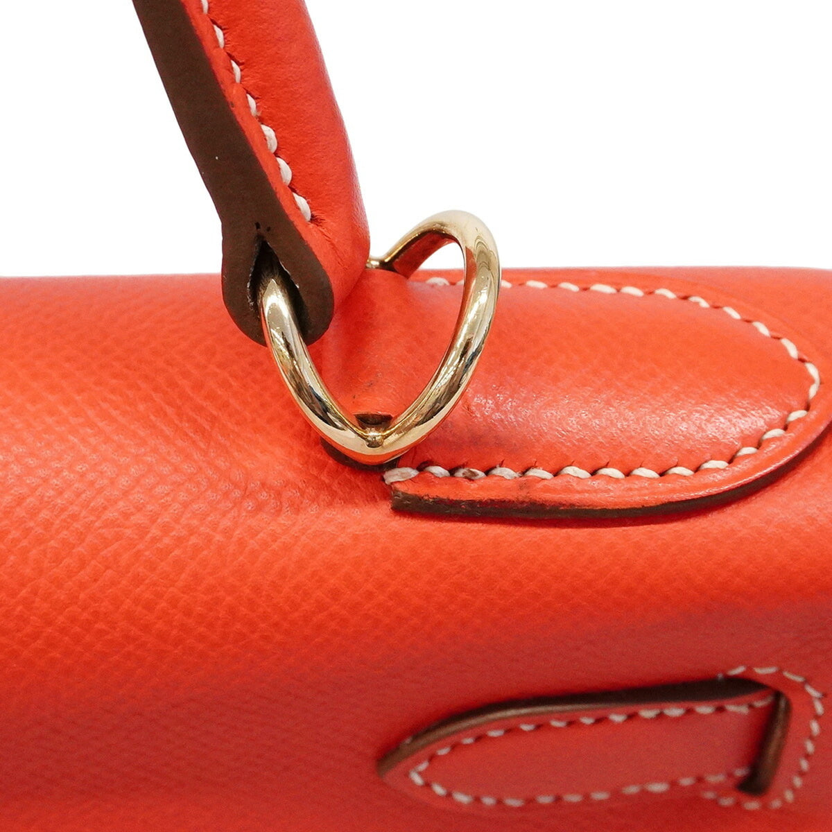 Hermes Gold Rose Jaipur Leather Handbag (Pre-Owned)