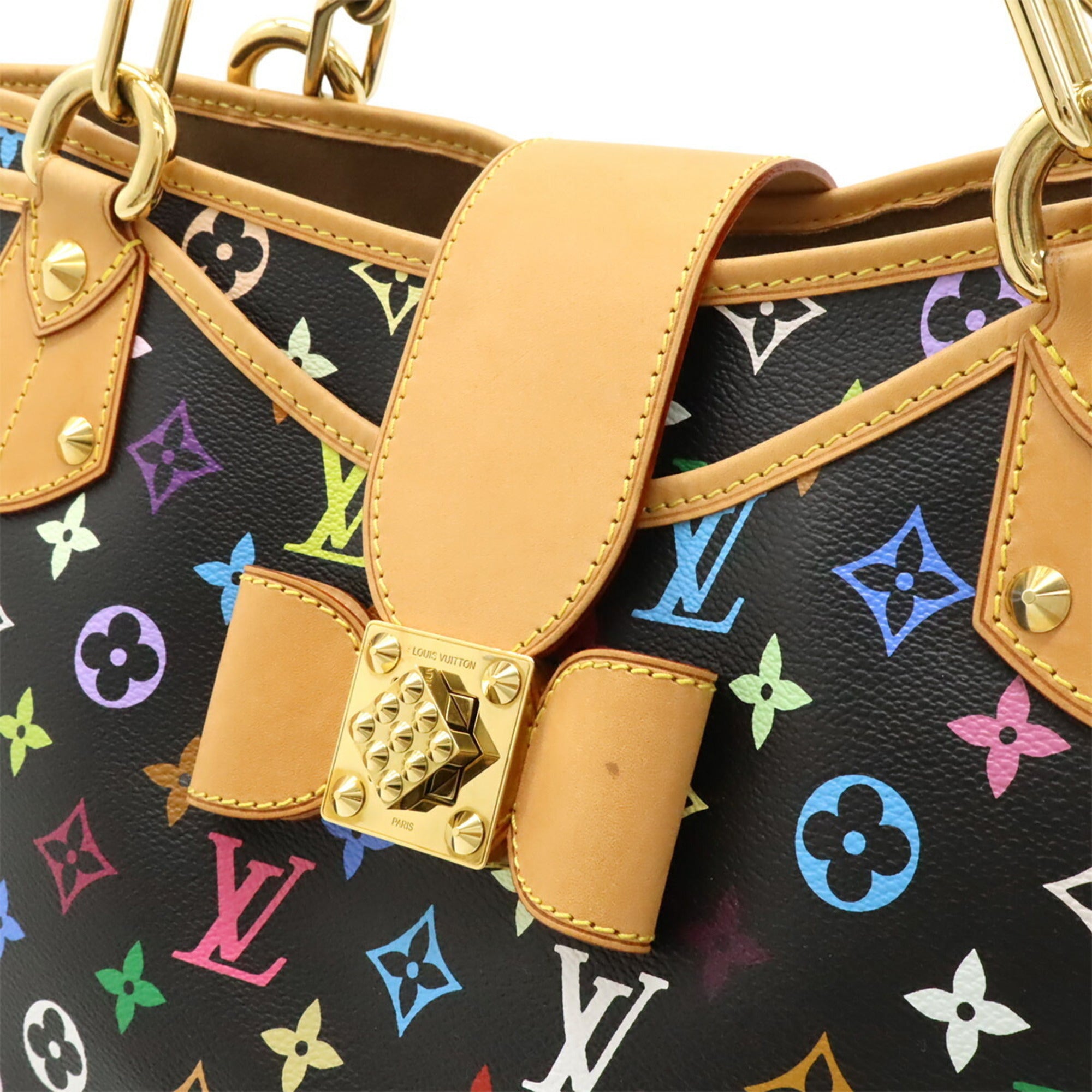 Louis Vuitton Noir Pvc Shoulder Bag Tote Bag (Pre-Owned)