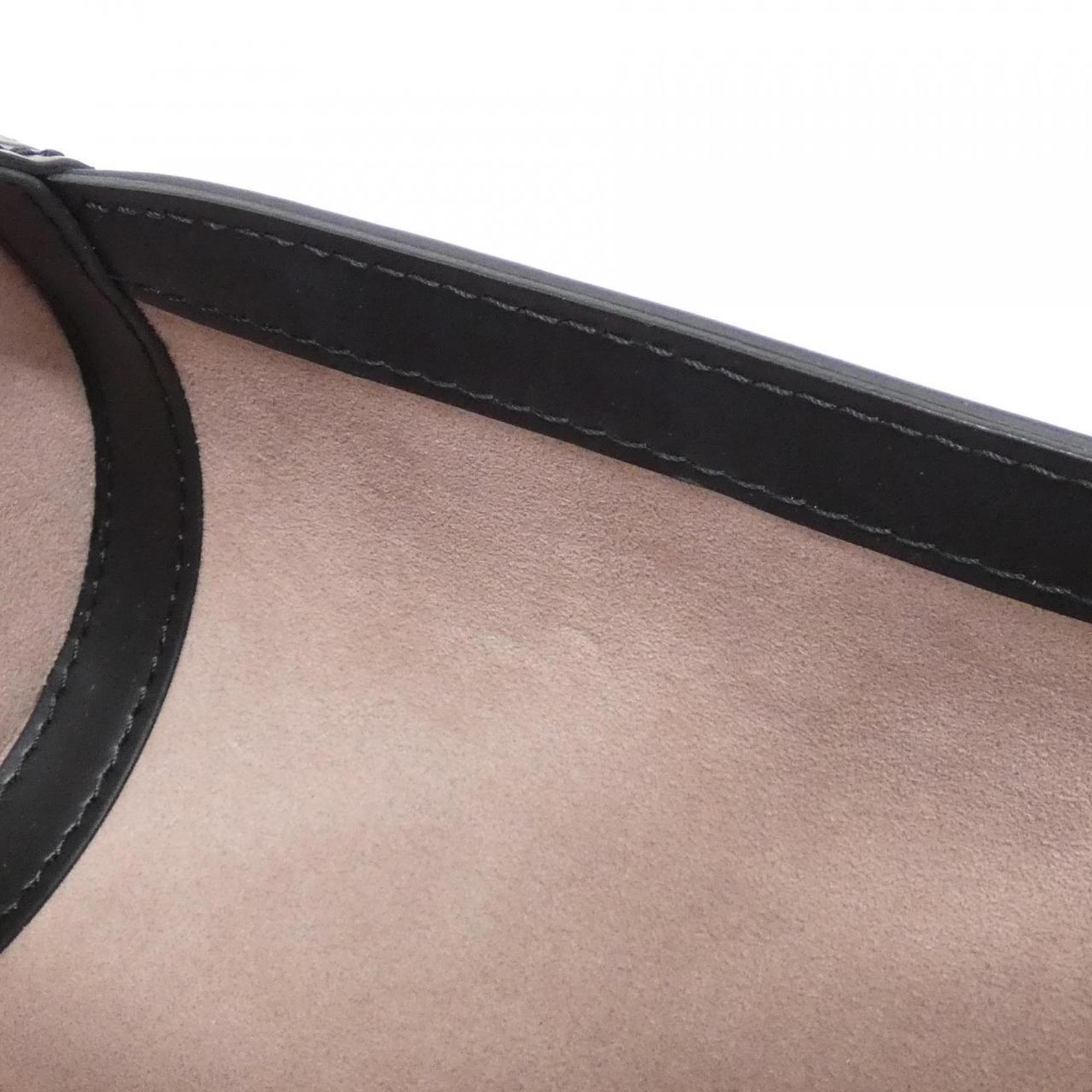 Louis Vuitton Black Leather Shoulder Bag (Pre-Owned)