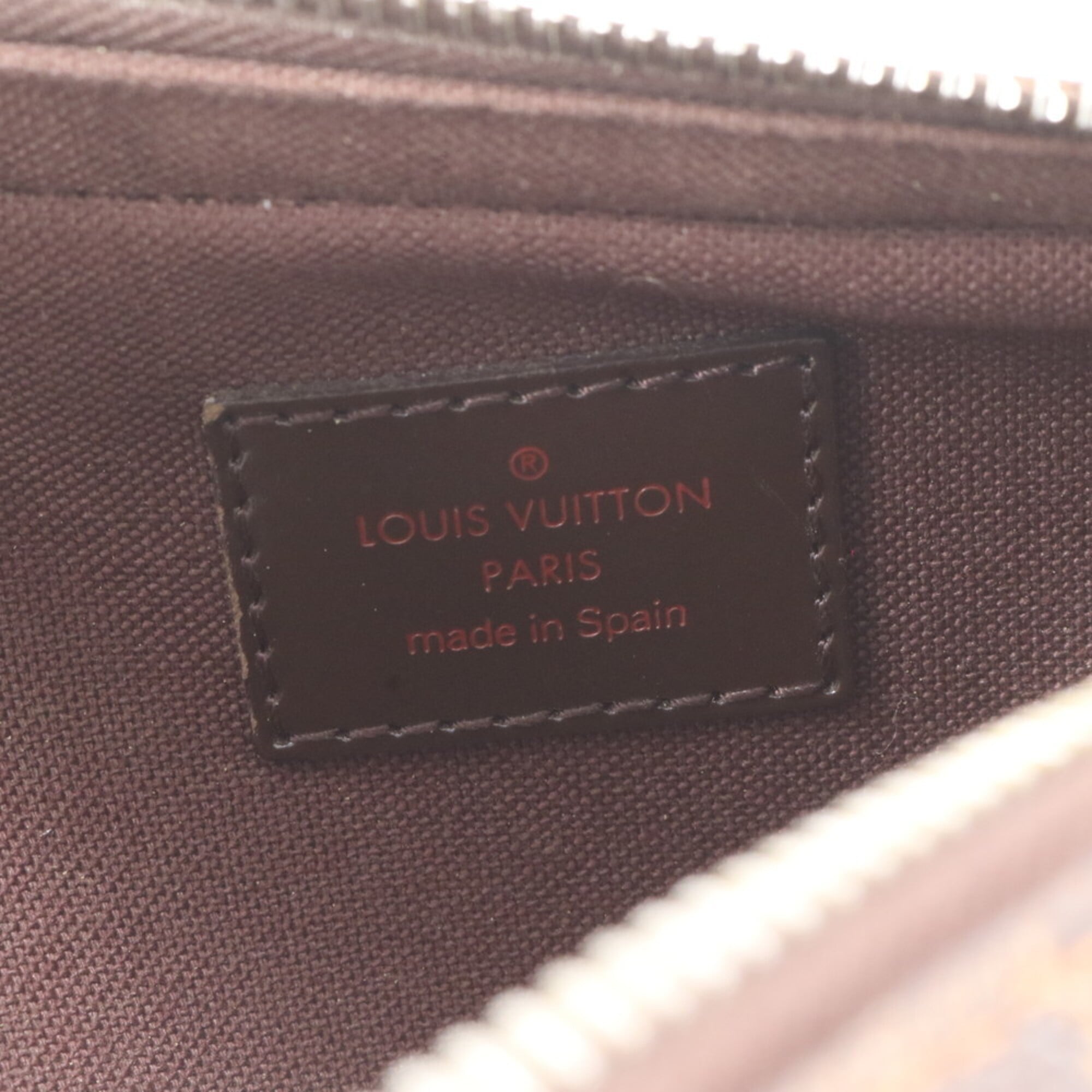 Louis Vuitton Brown Damier Canvas Coated Canvas Leather Pouch Sling Bag (Pre-Owned)