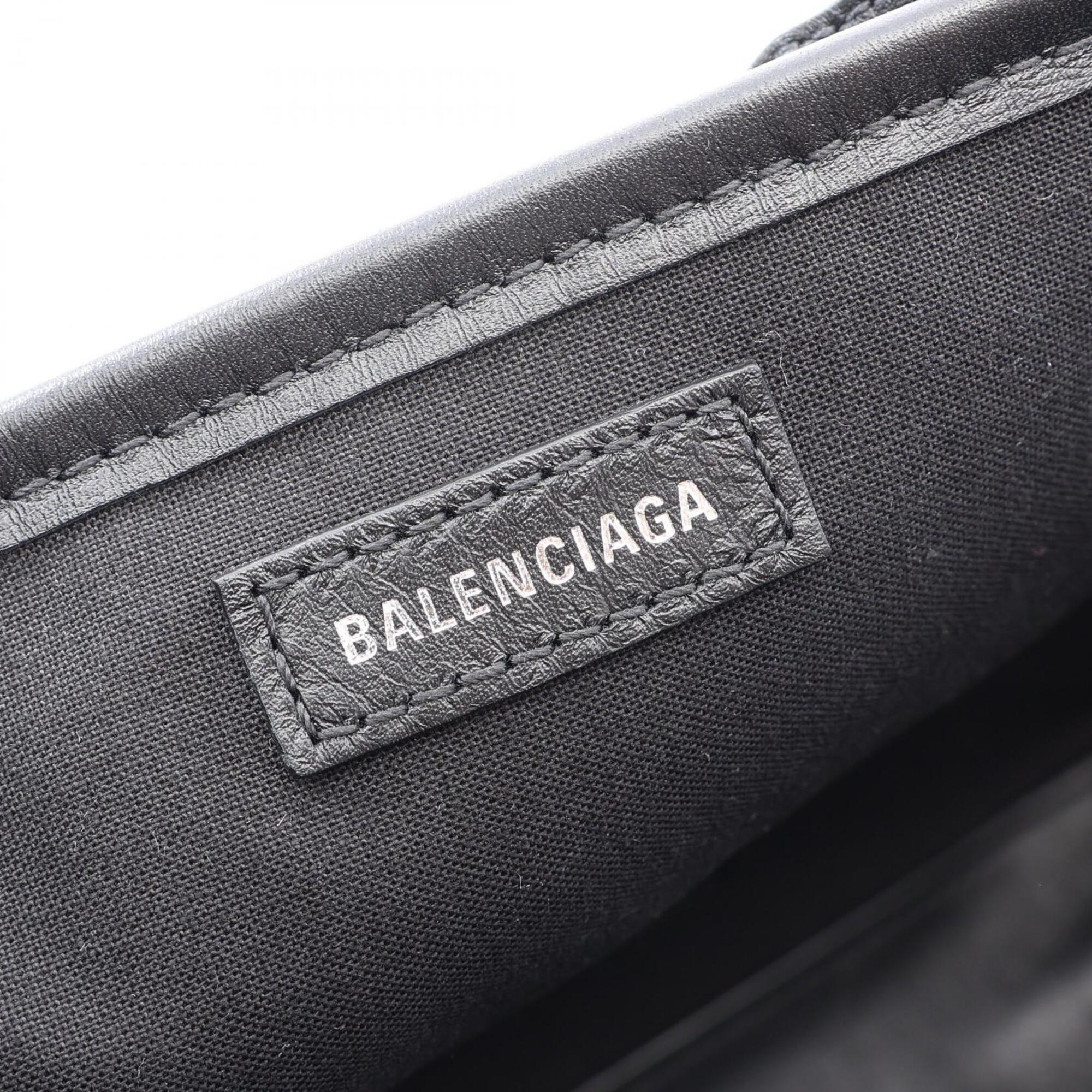Balenciaga Black Leather Handbag Pouch (Pre-Owned)